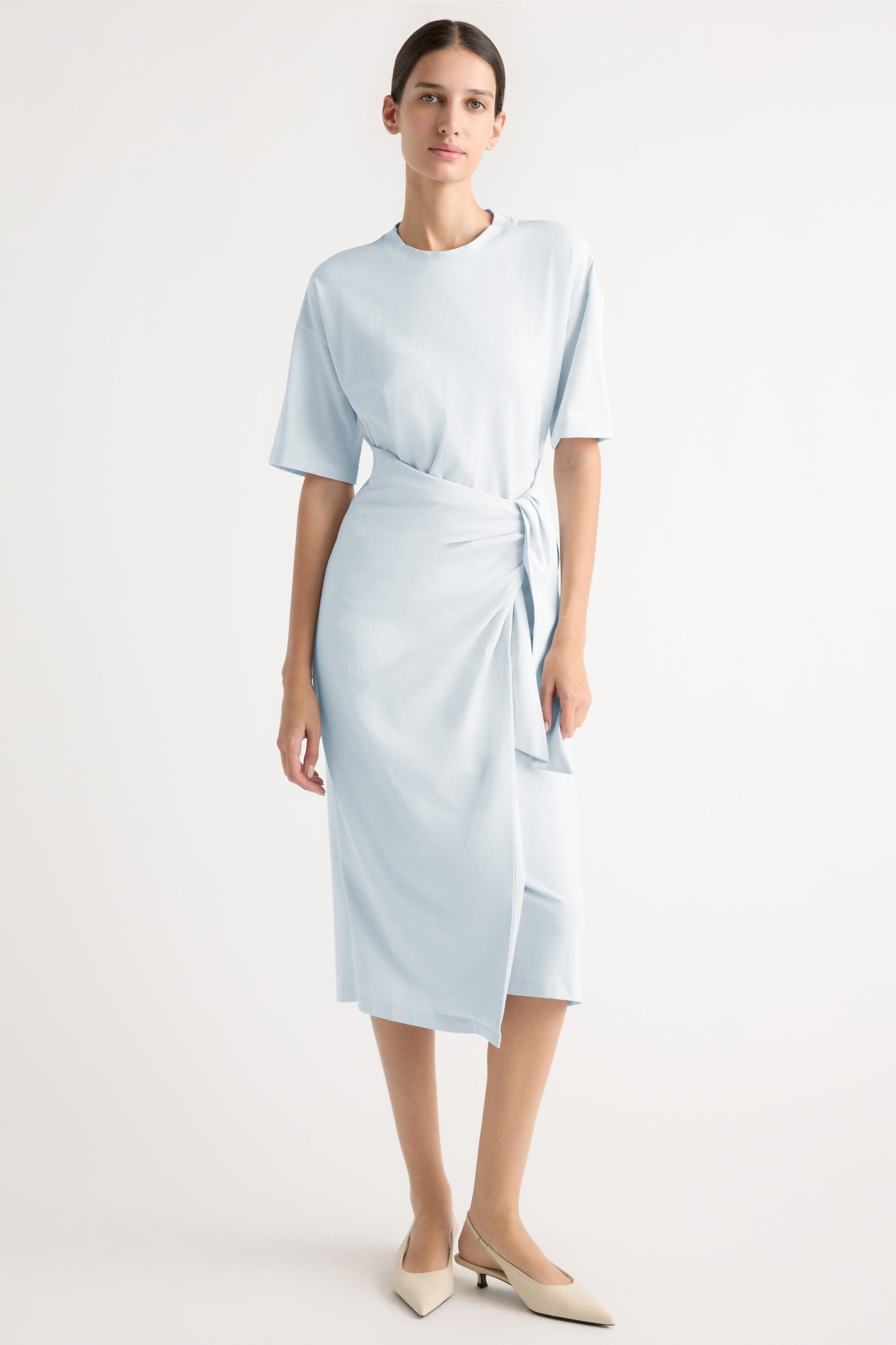 womens cotton wrap dress Organic Cotton Wrap Dress