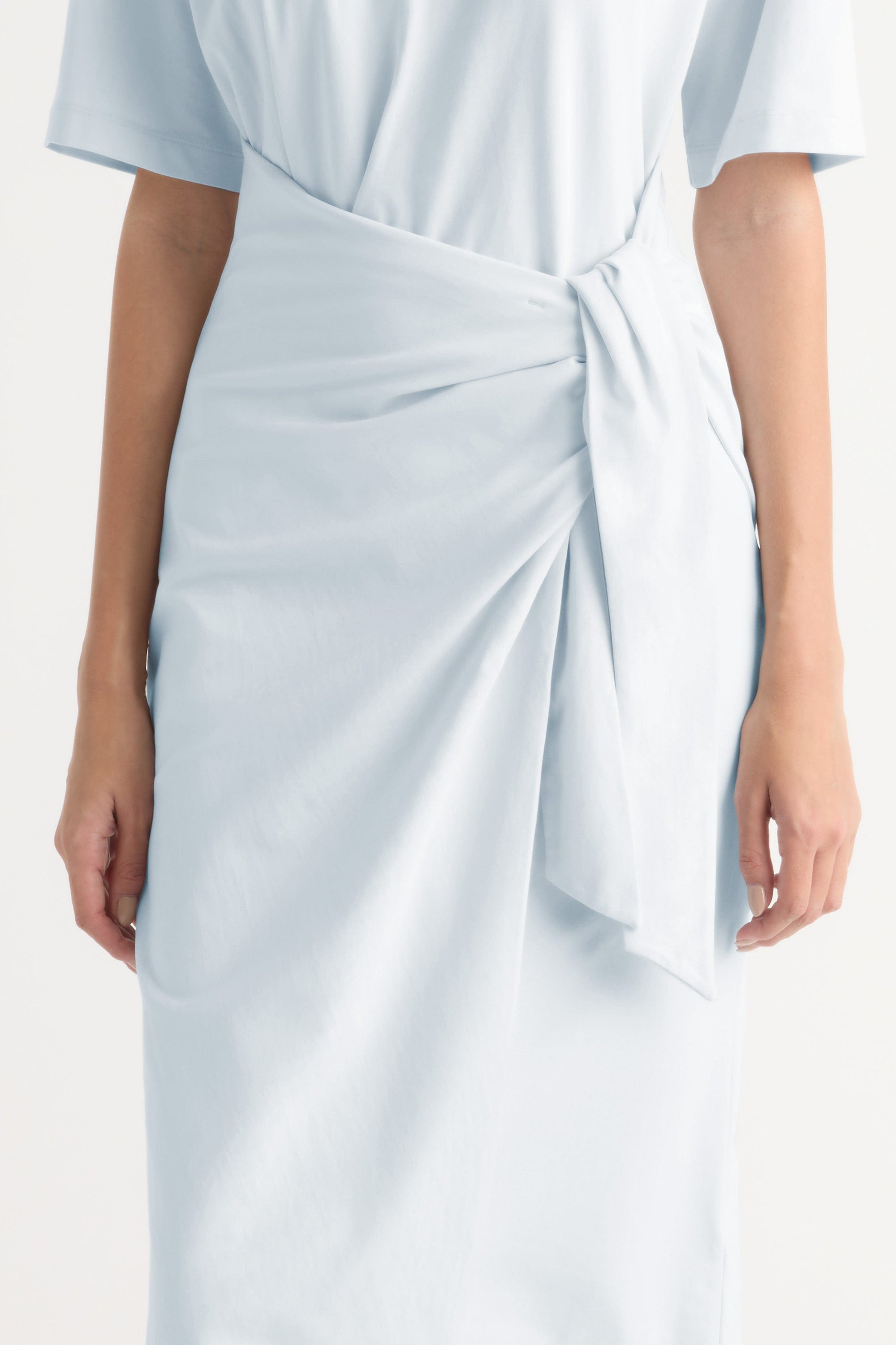 modern citizen noa dress Noa Organic Cotton T-Shirt Wrap Dress Icy Blue / Regular / XL