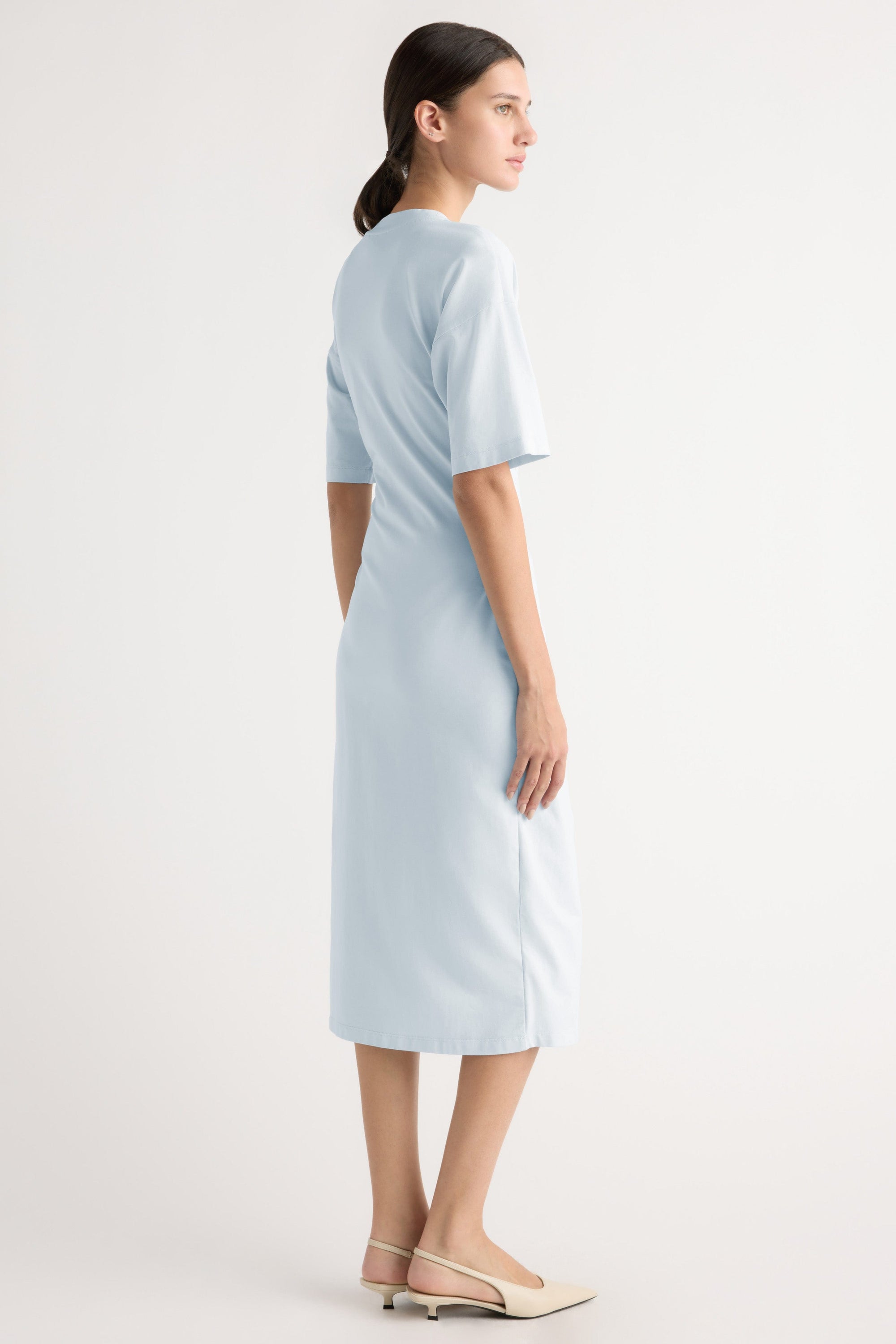 modern citizen noa dress Noa Organic Cotton T-Shirt Wrap Dress Icy Blue / Regular / XL