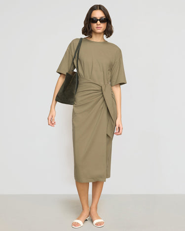 Olivia | Noa Organic Cotton T-Shirt Wrap Dress in Size Small 