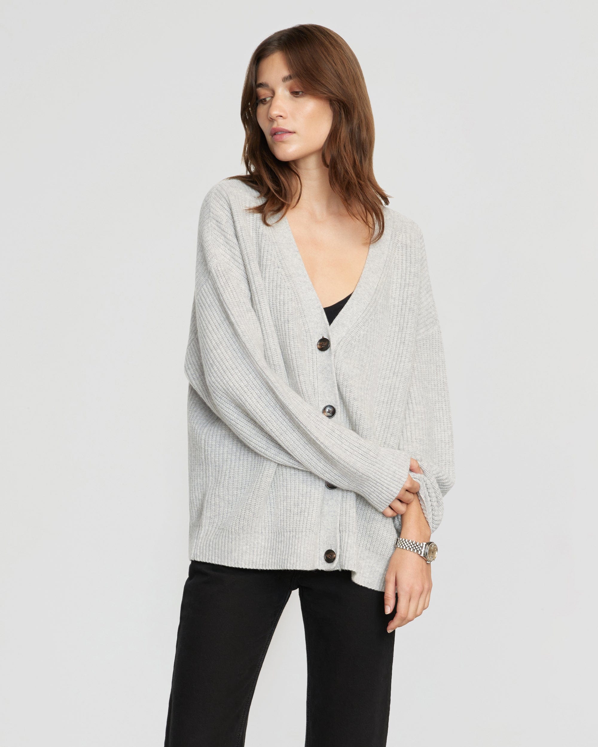 Organic Cotton Cashmere Zip Through Cardigan