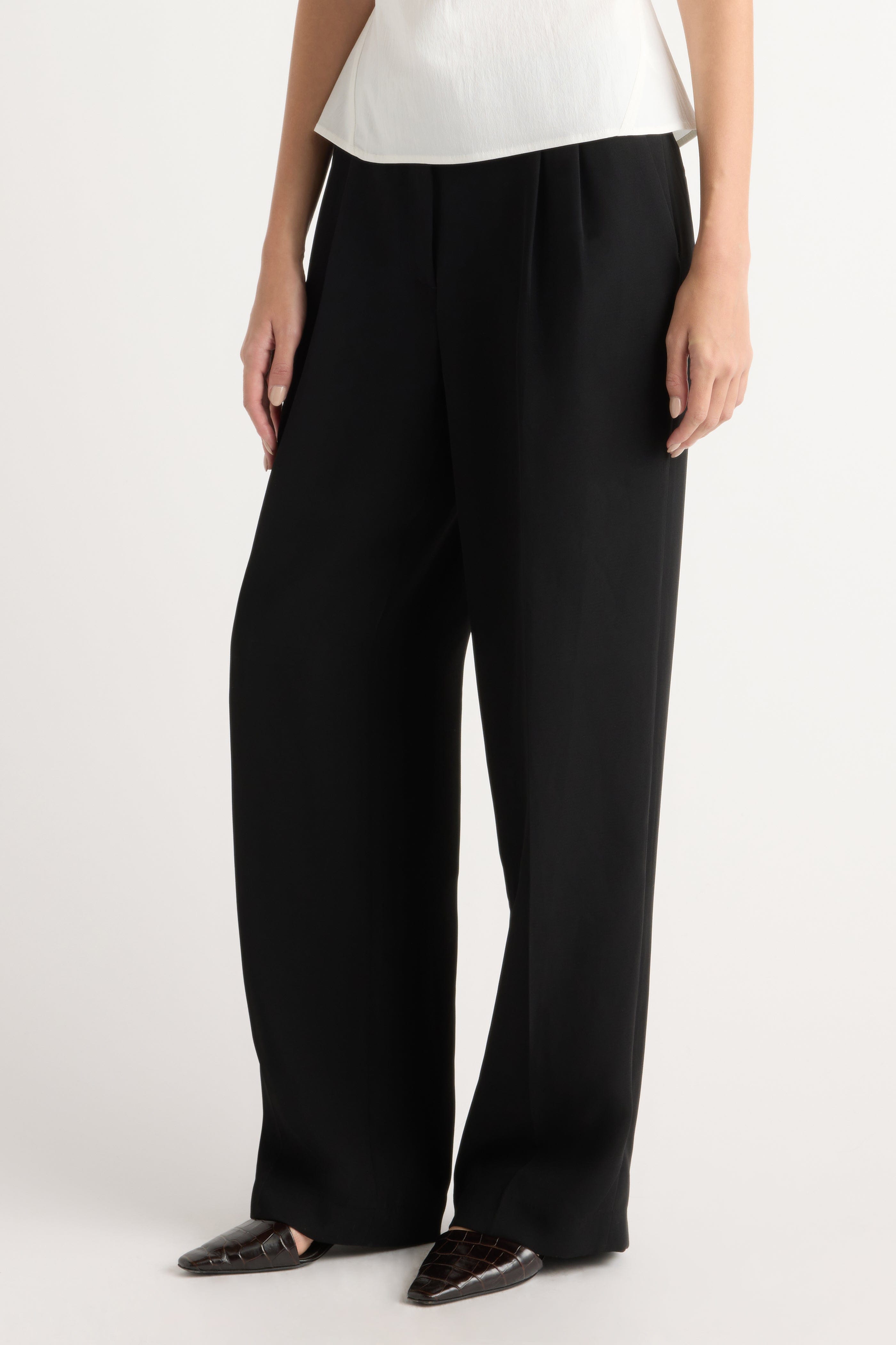 Orion Double-Pleated Tailored Pant