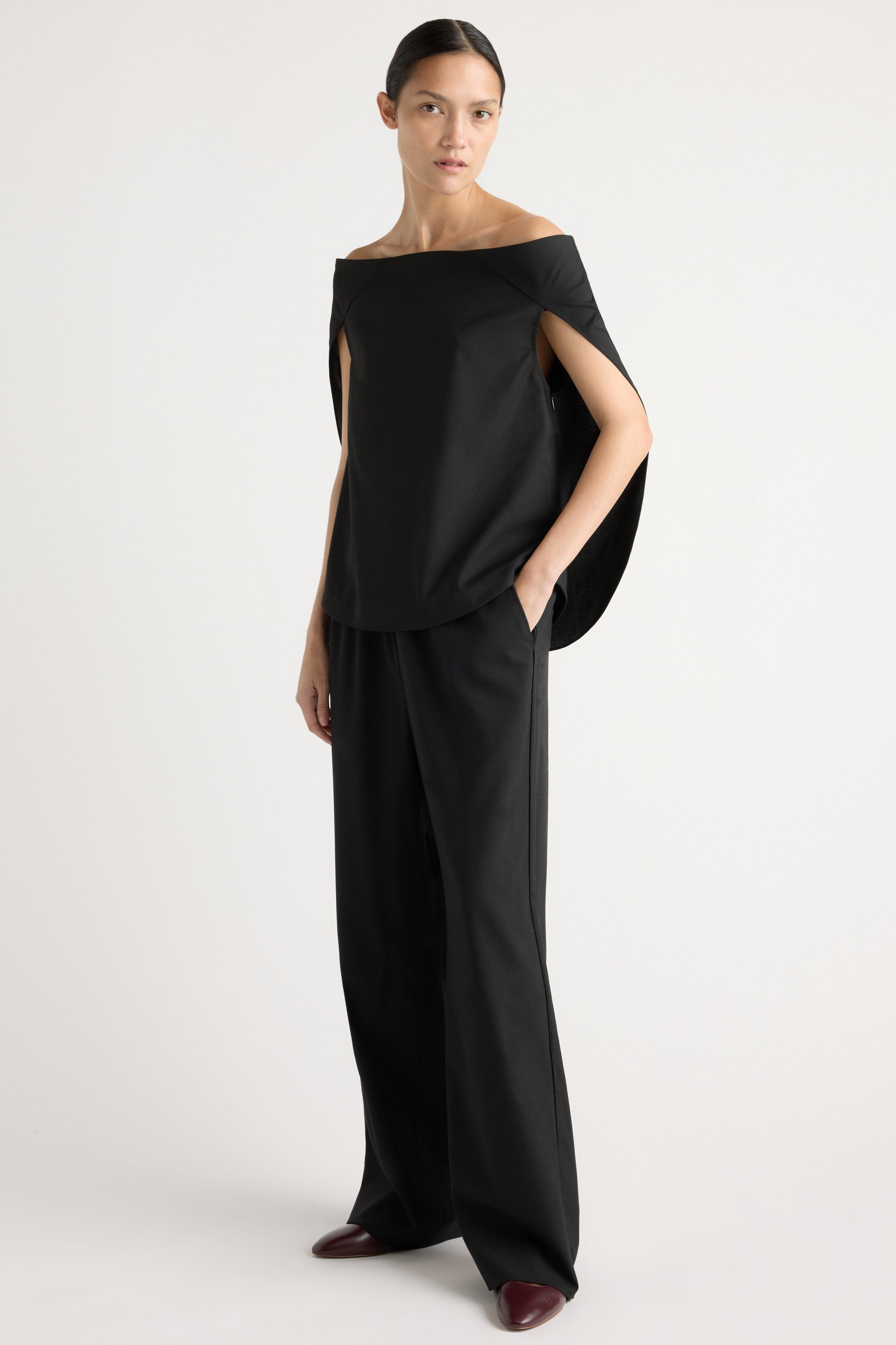 Parmer Wool-Blend Stretch-Waist Pant