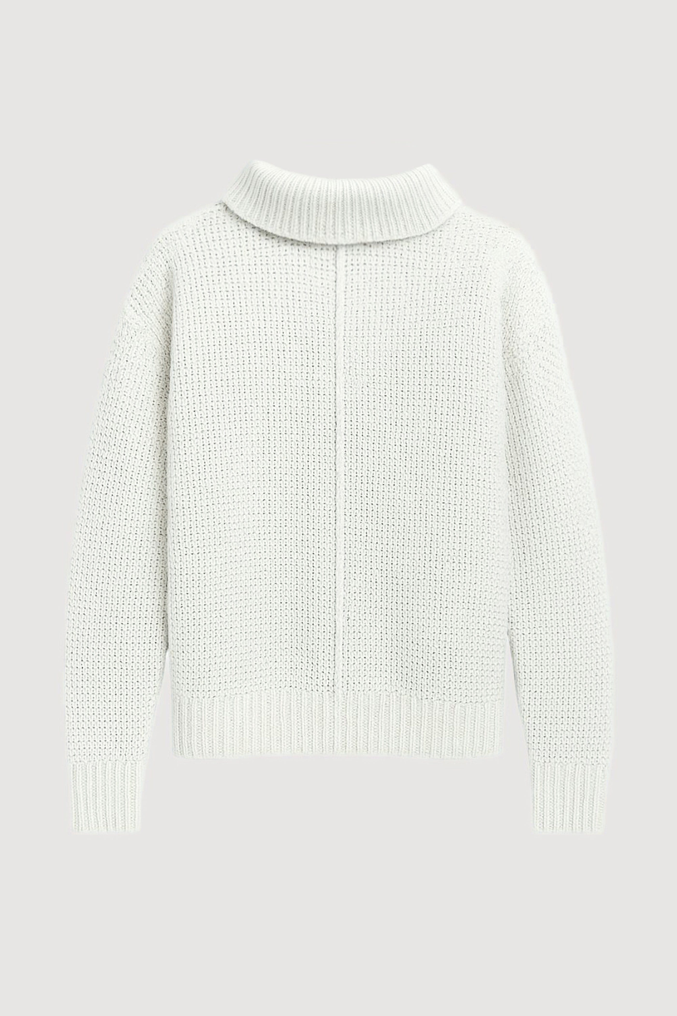 ニット/セーター Katie EREGANTY turtle knit white Leilani Plush Knit Tie Neck Sweater - Ivory – Derek Lam