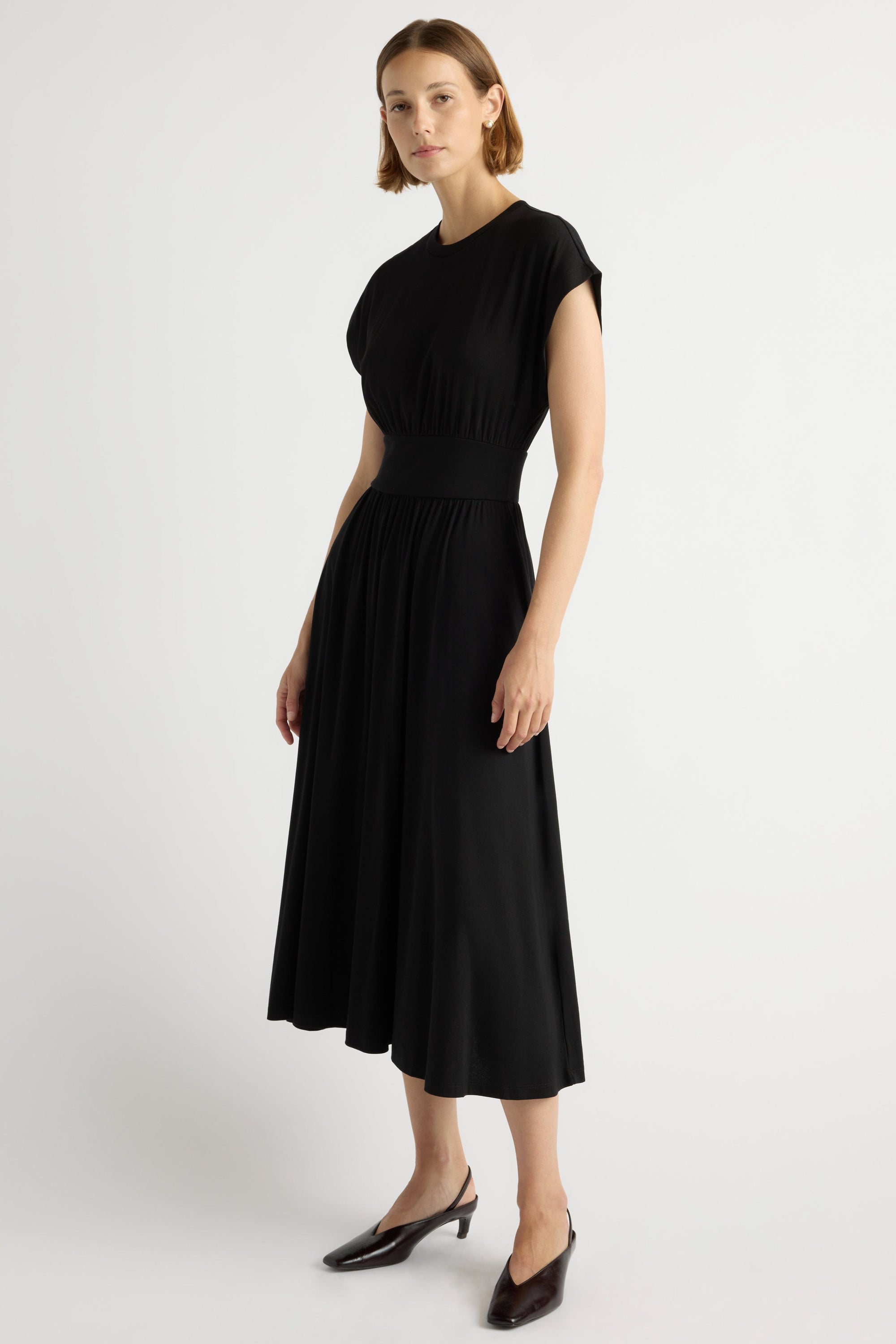 Modern Citizen Women's Prima Jersey Midi Dress - Black - Casual dresses
