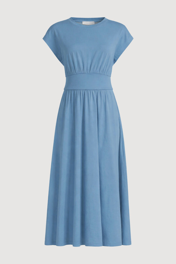 Prima Petite Jersey Midi Dress in Navy | Modern Citizen Prima Petite Jersey Midi Dress in Navy | Modern Citizen