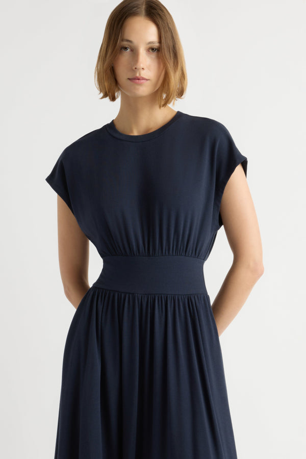 modern citizen prima dress Prima Jersey Midi Dress Navy / Regular / XS