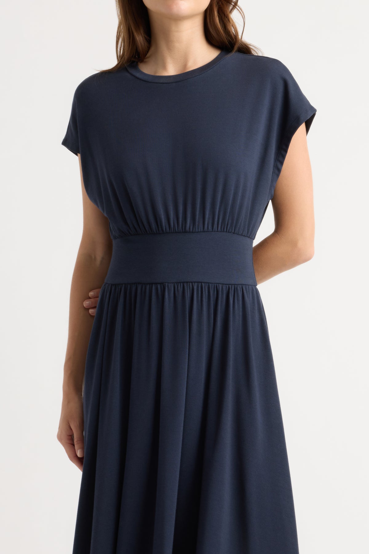 navy jersey midi dress Prima / Regular / XS Whistles dresses