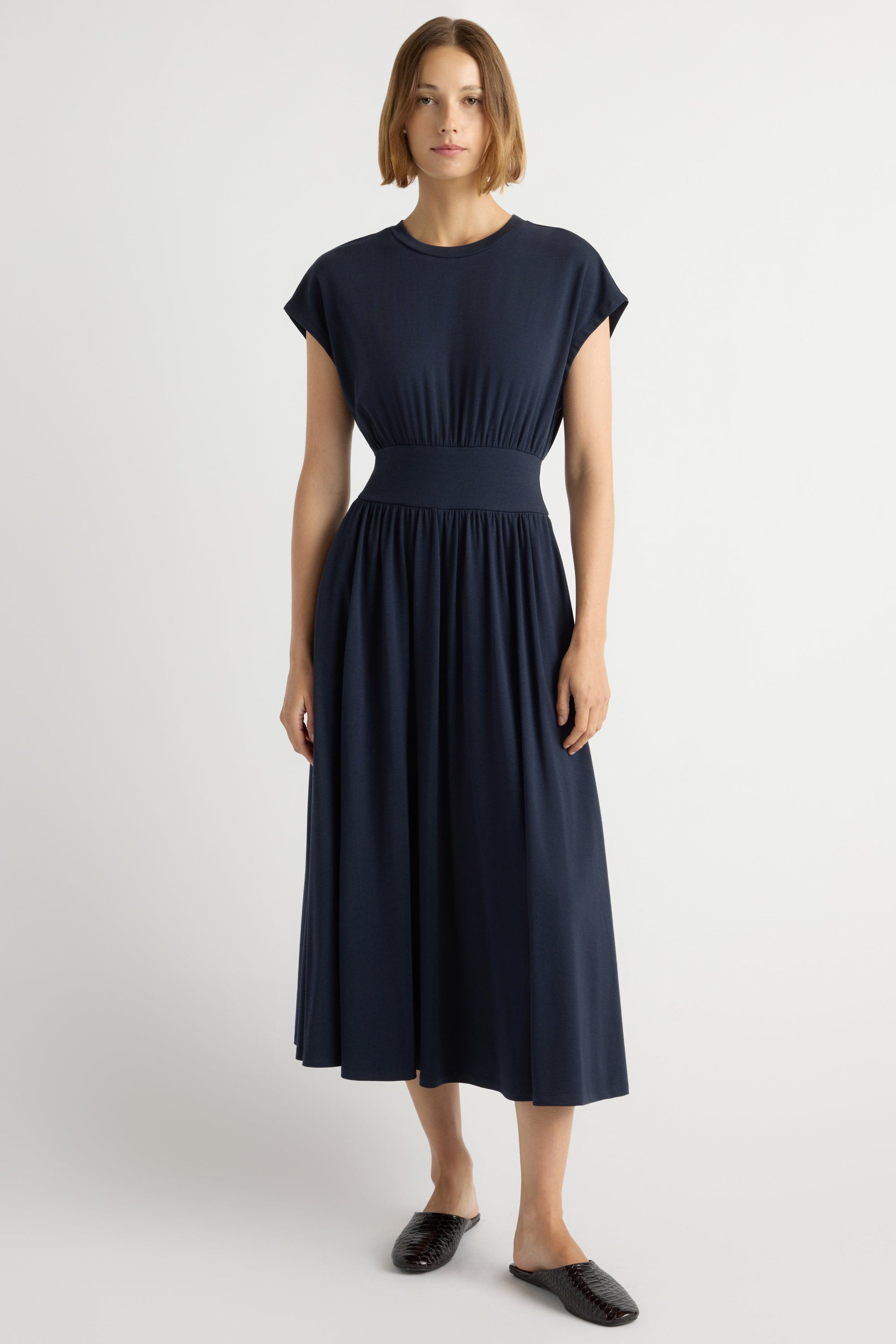 Prima Jersey Midi Dress Navy / Regular / XS