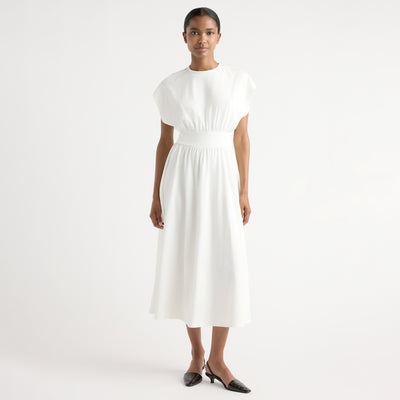 jersey poplin midi dress Jersey Cotton Poplin Midi Collar Dress