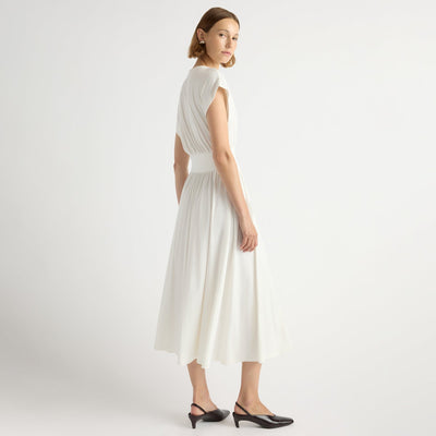 Prima Jersey Midi Dress in White