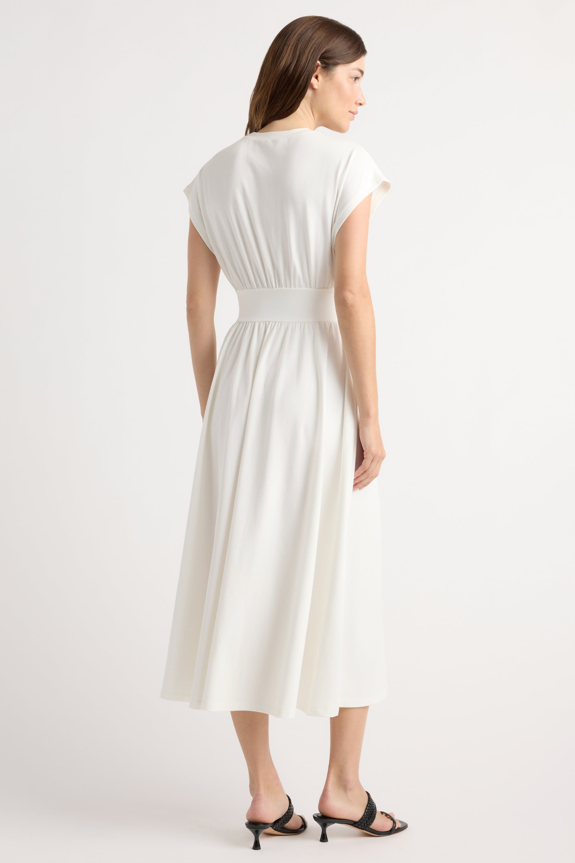 all white jersey dress Caroline Mini Dress Jersey