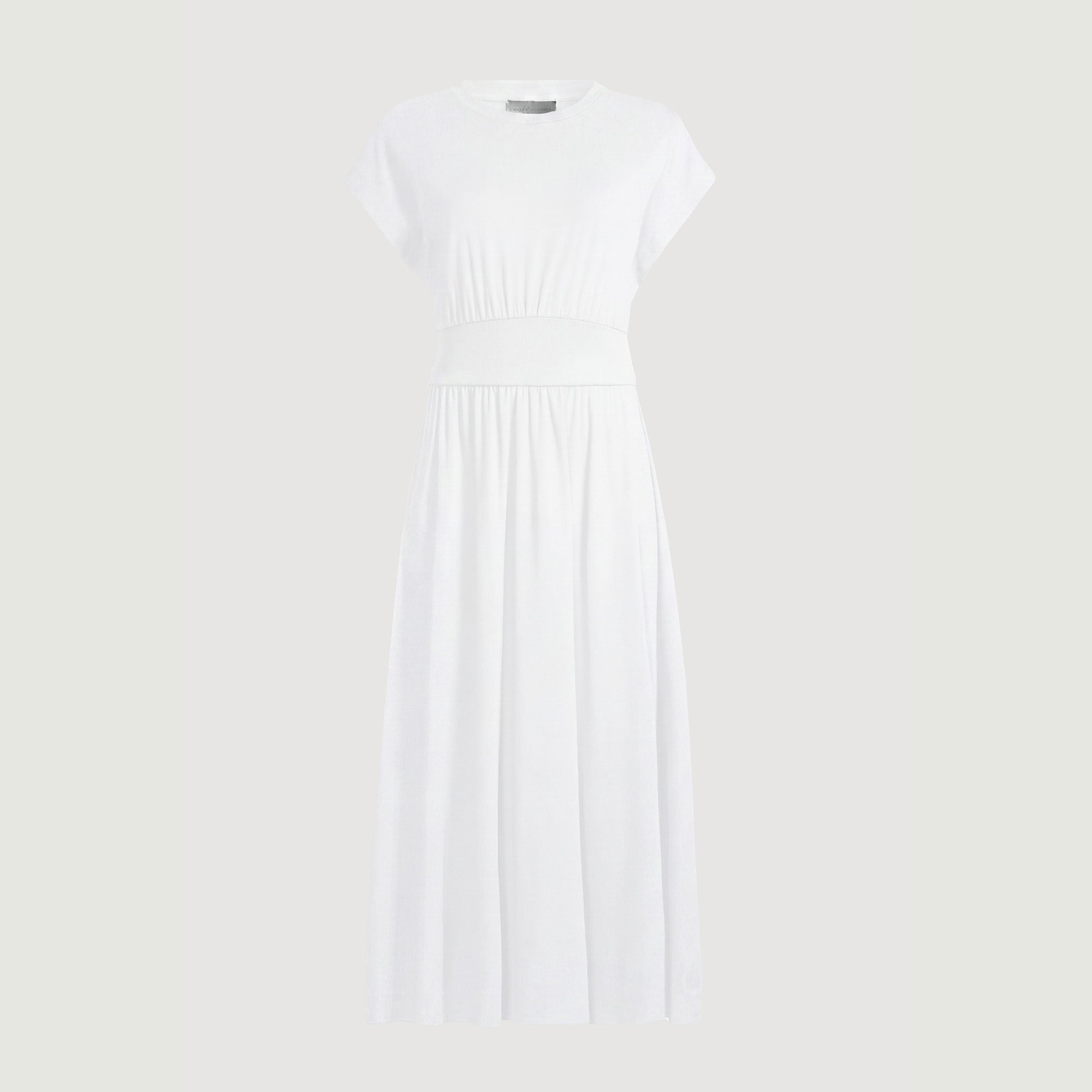 white midi dress for women Fiona Cotton Midi Dress. Simple Retro Womenswear Daily-Vintage Inspired Fashion, White / L