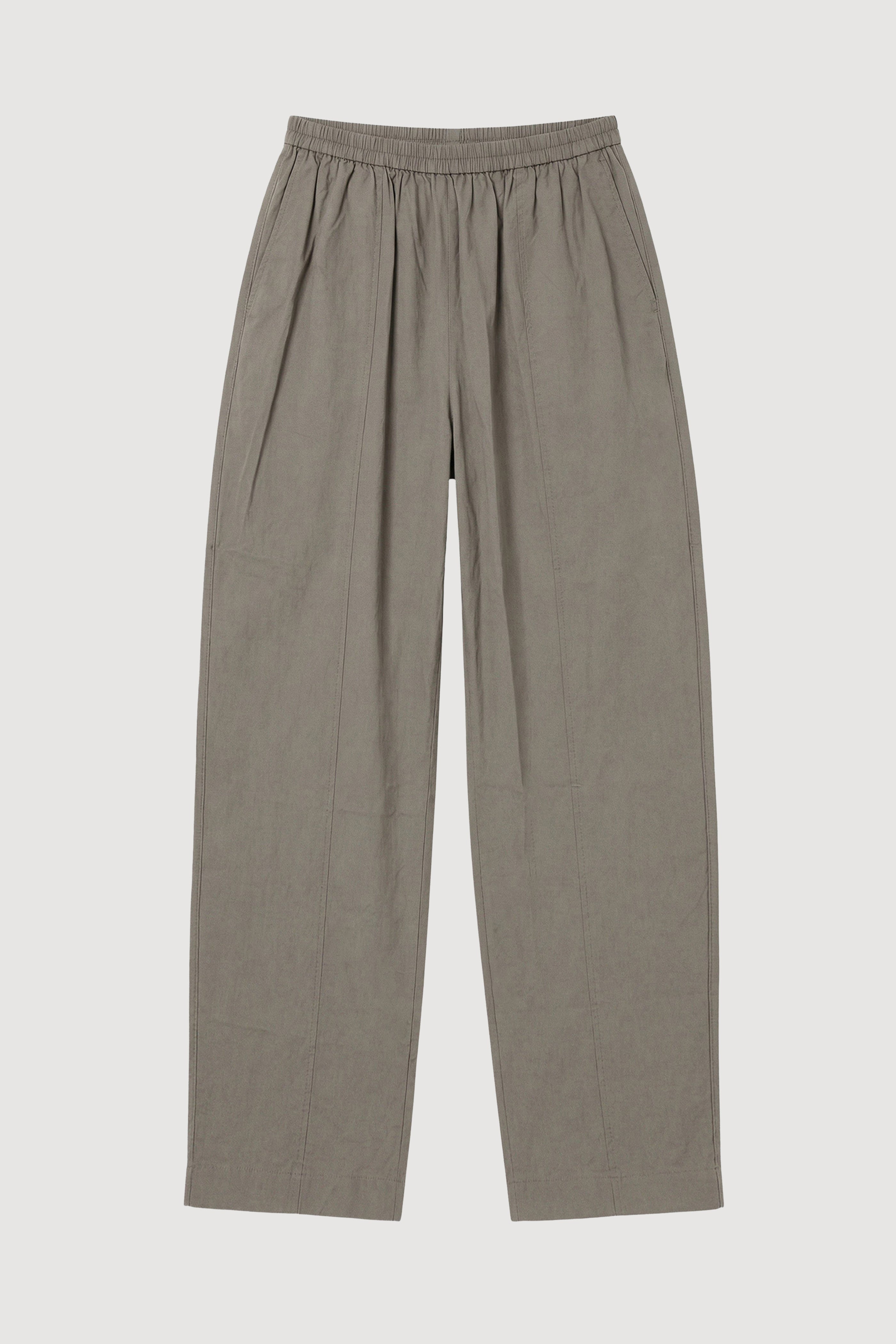 Priya Stretch-Waist Barrel-Leg Pant