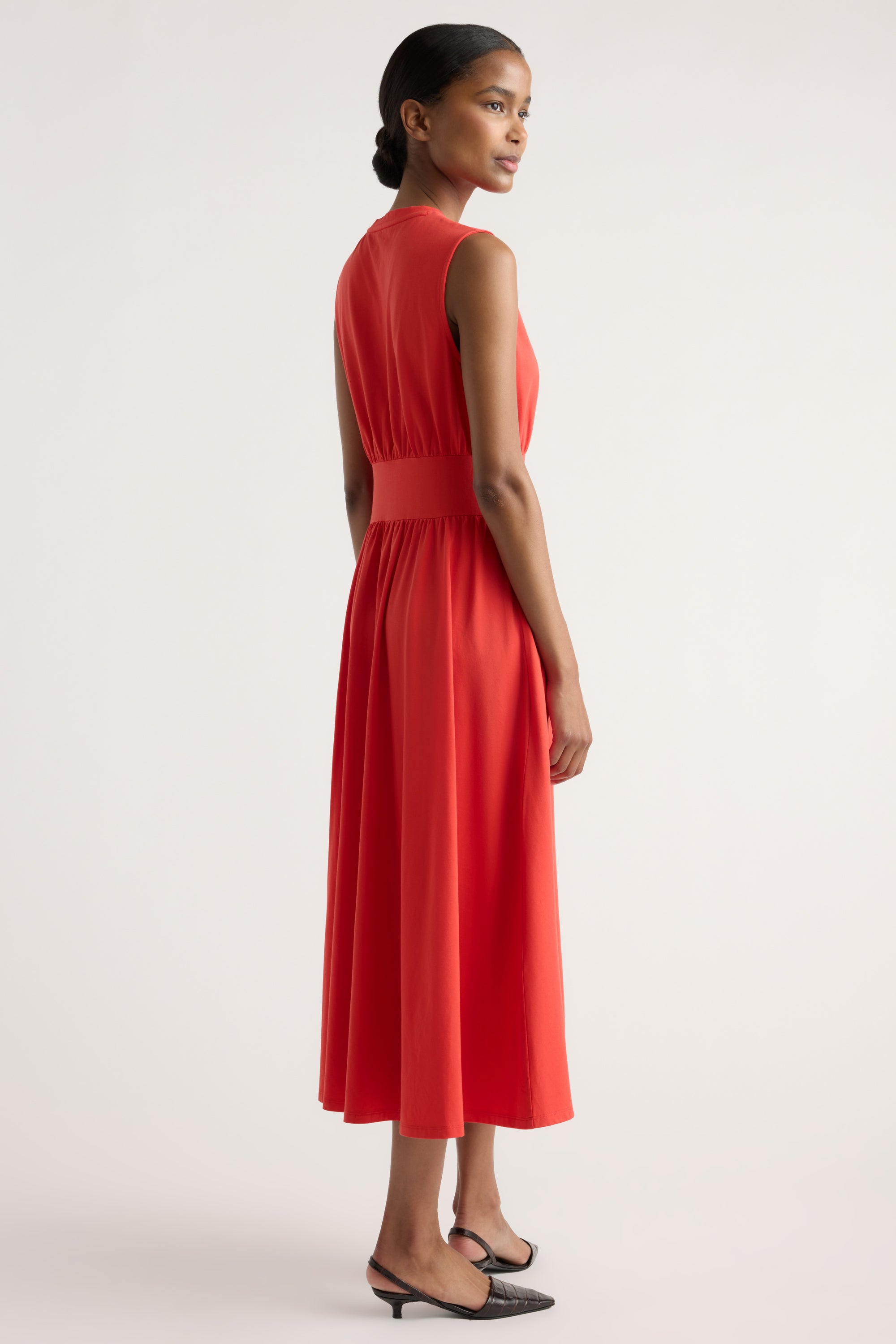 coral jersey dress Prynn Sleeveless Jersey Dress Coral / XL
