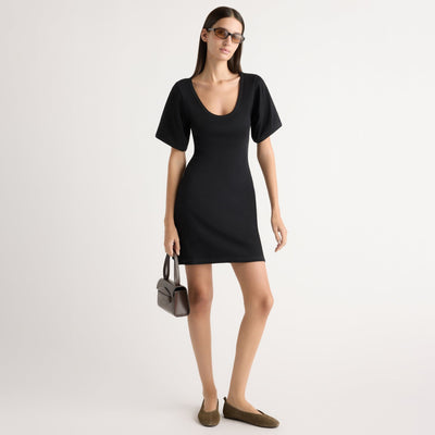 Rae Sculpted Scoop-Neck Mini Dress Black / XS