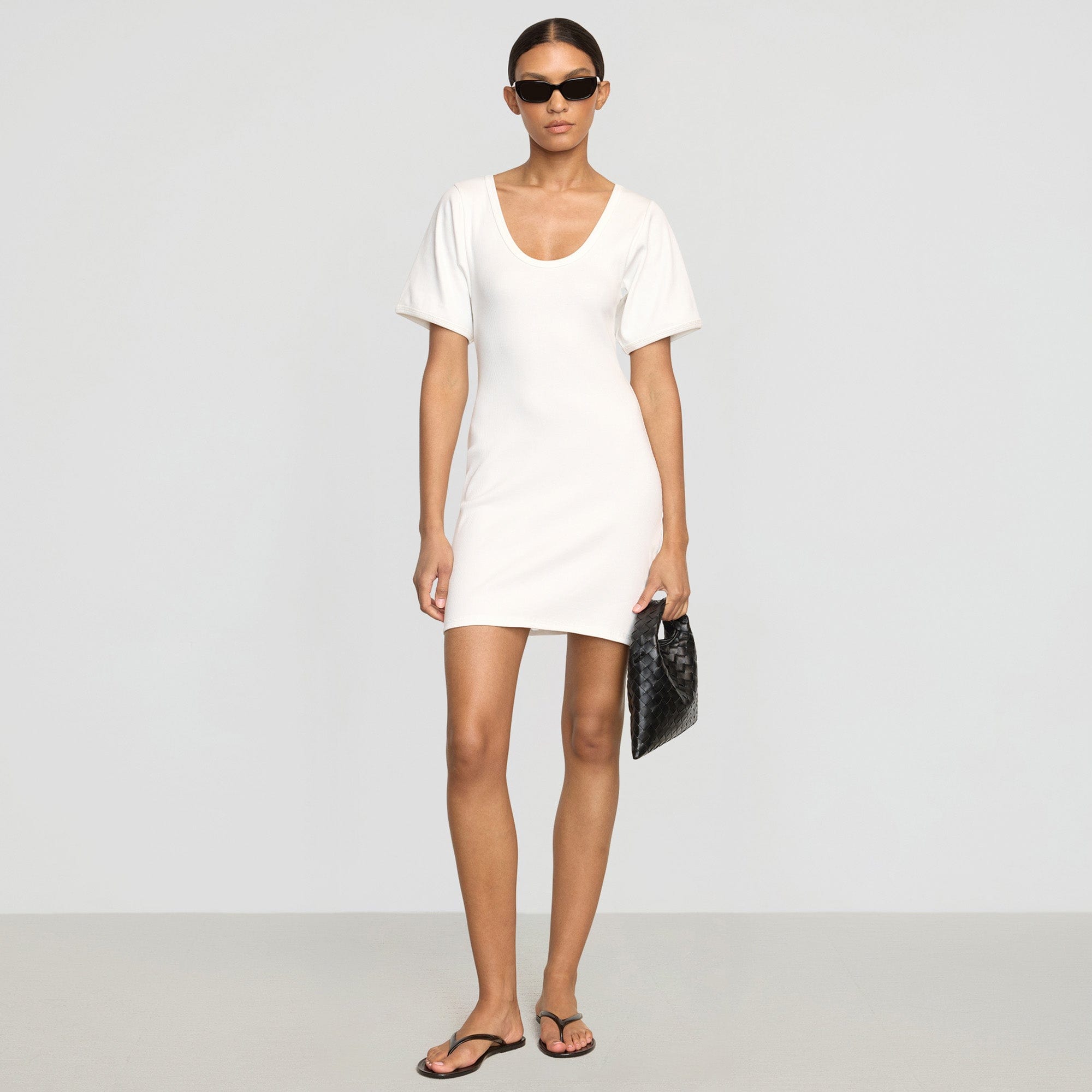 Rae Sculpted Scoop-Neck Mini Dress