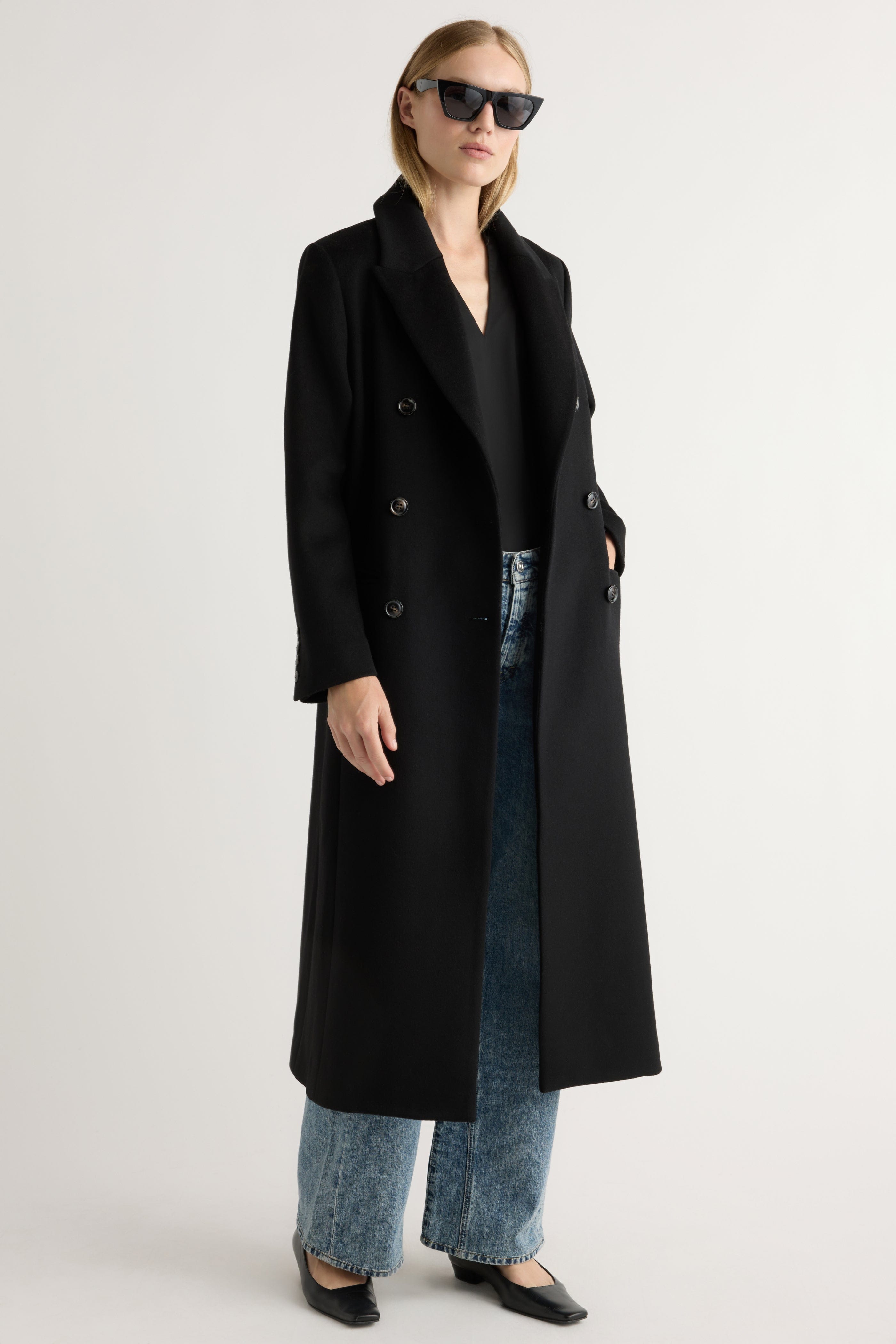 Ravenna Wool-Blend Maxi Coat