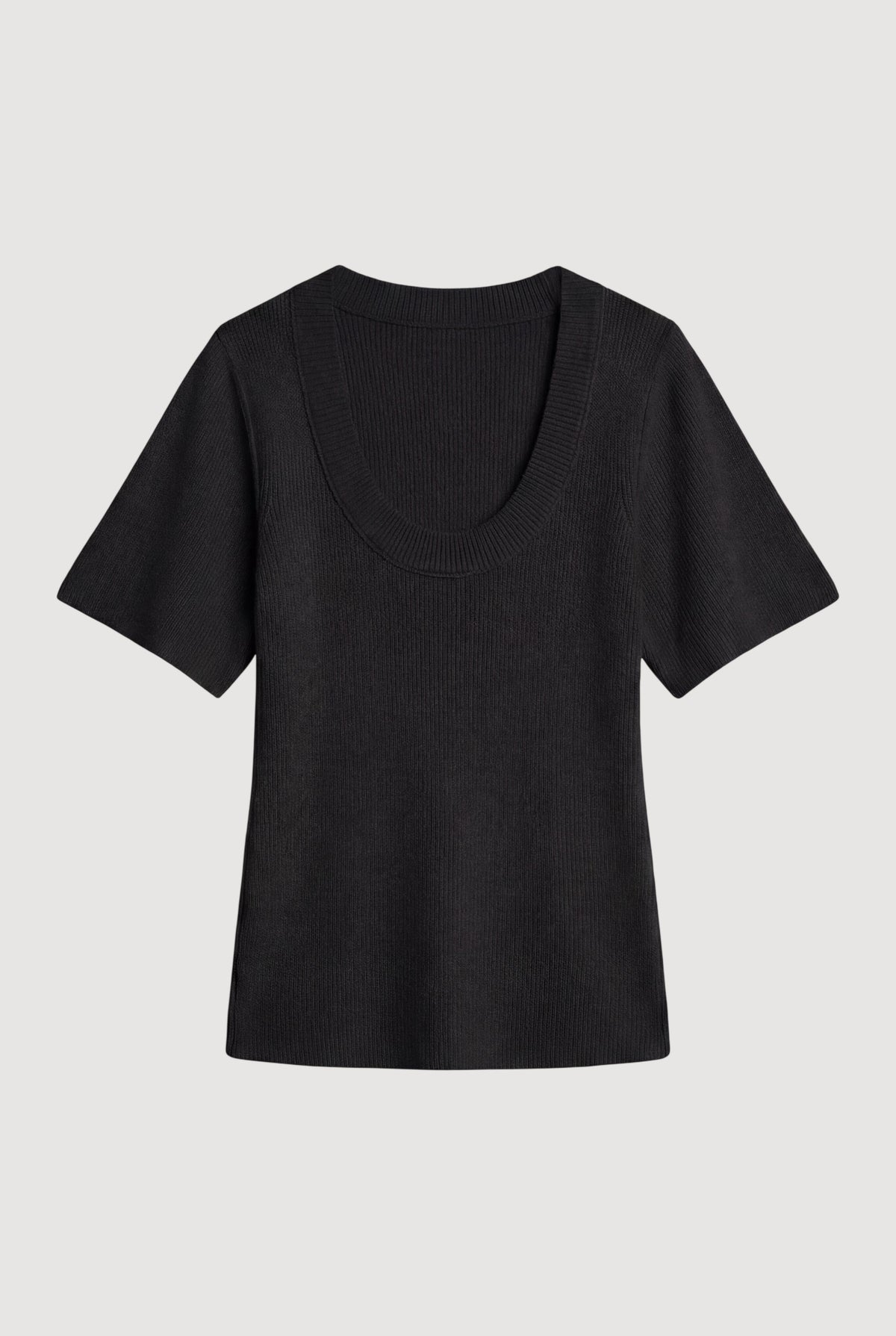 Reina Sculpted Scoop-Neck Knit Top