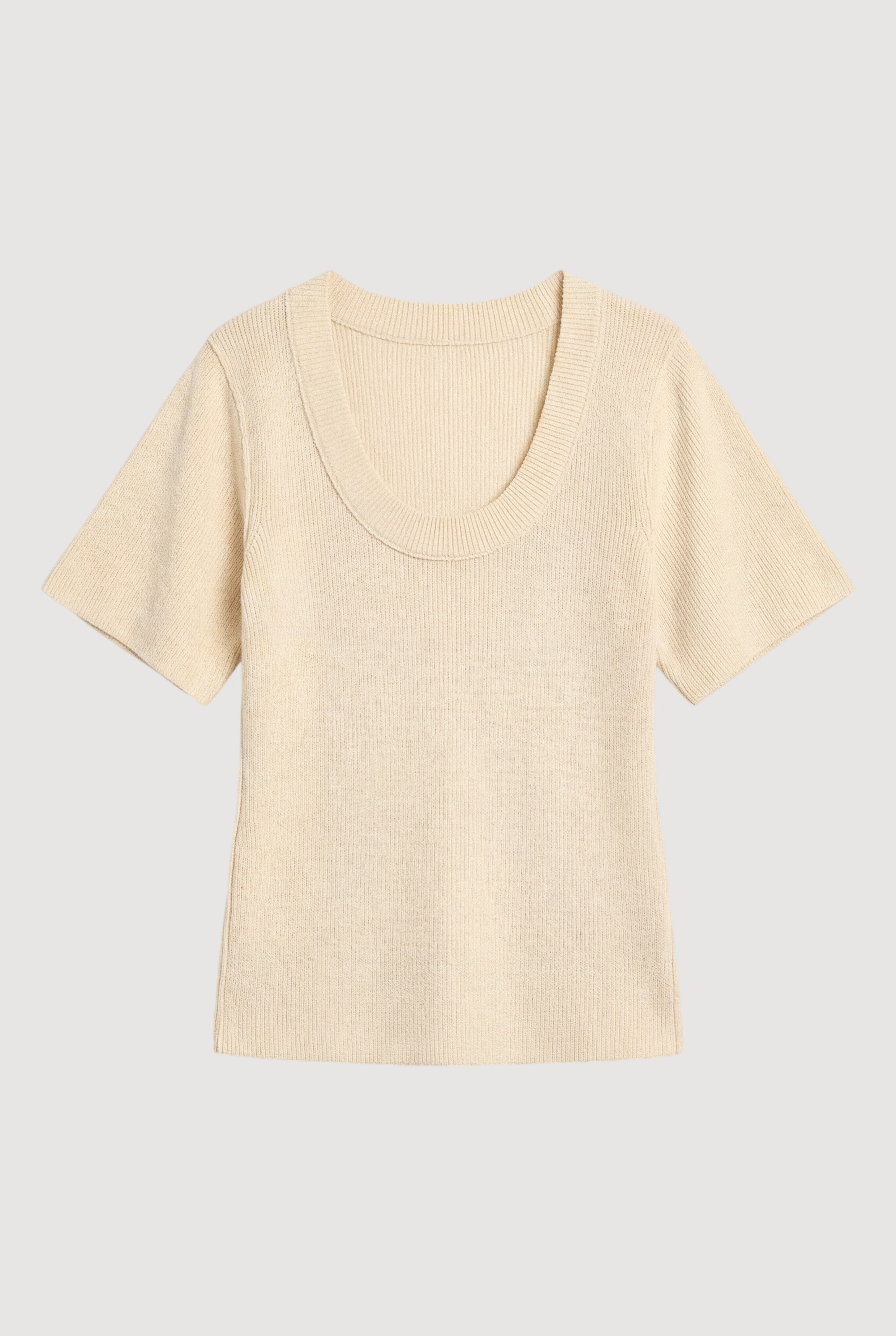 Reina Sculpted Scoop-Neck Knit Top