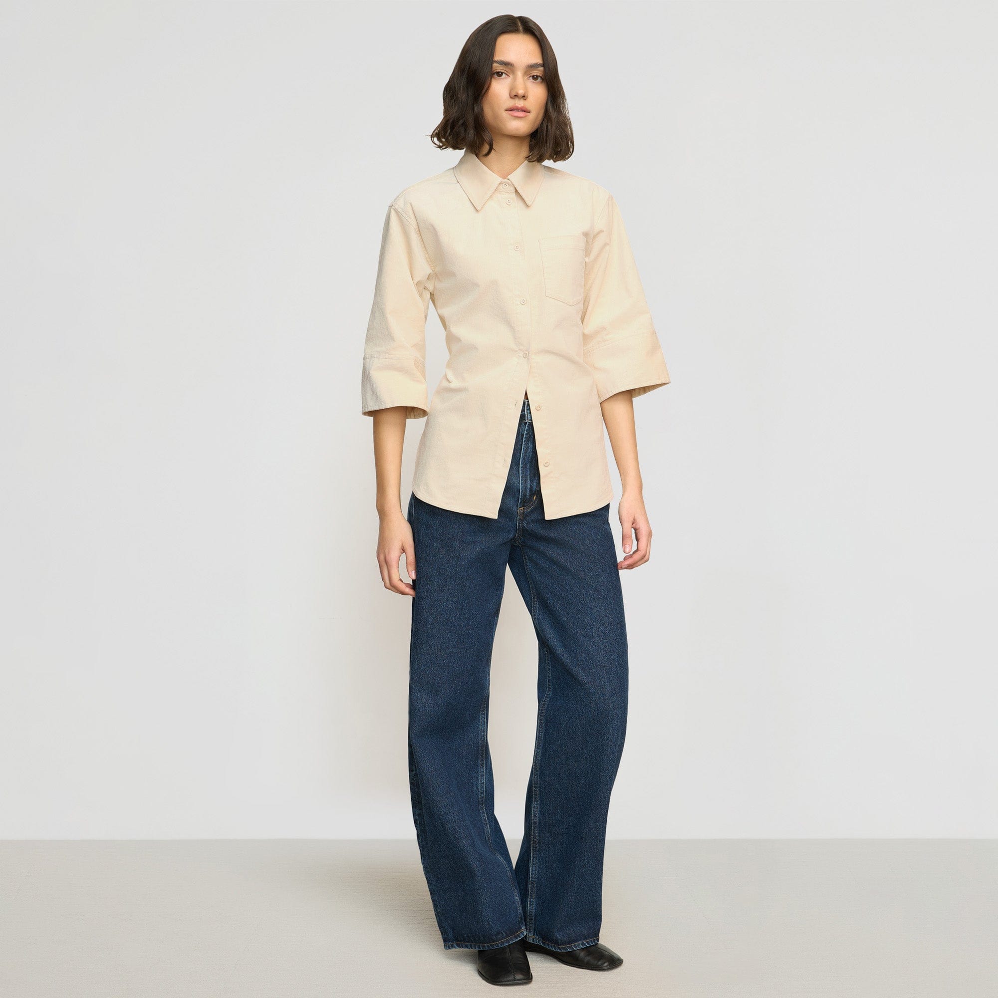ブラウス シャツ PCM Button down shirt-Corduroy レディース PARROTT CANVAS ブラウス シャツ PCM Button down shirt