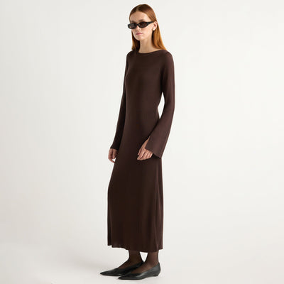 Rosalynn Semi-Sheer Tencel-Blend Knit Dress