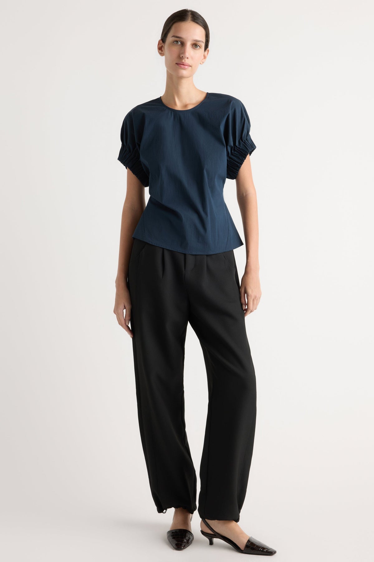 Roxanne Elasticated-Sleeve Blouse