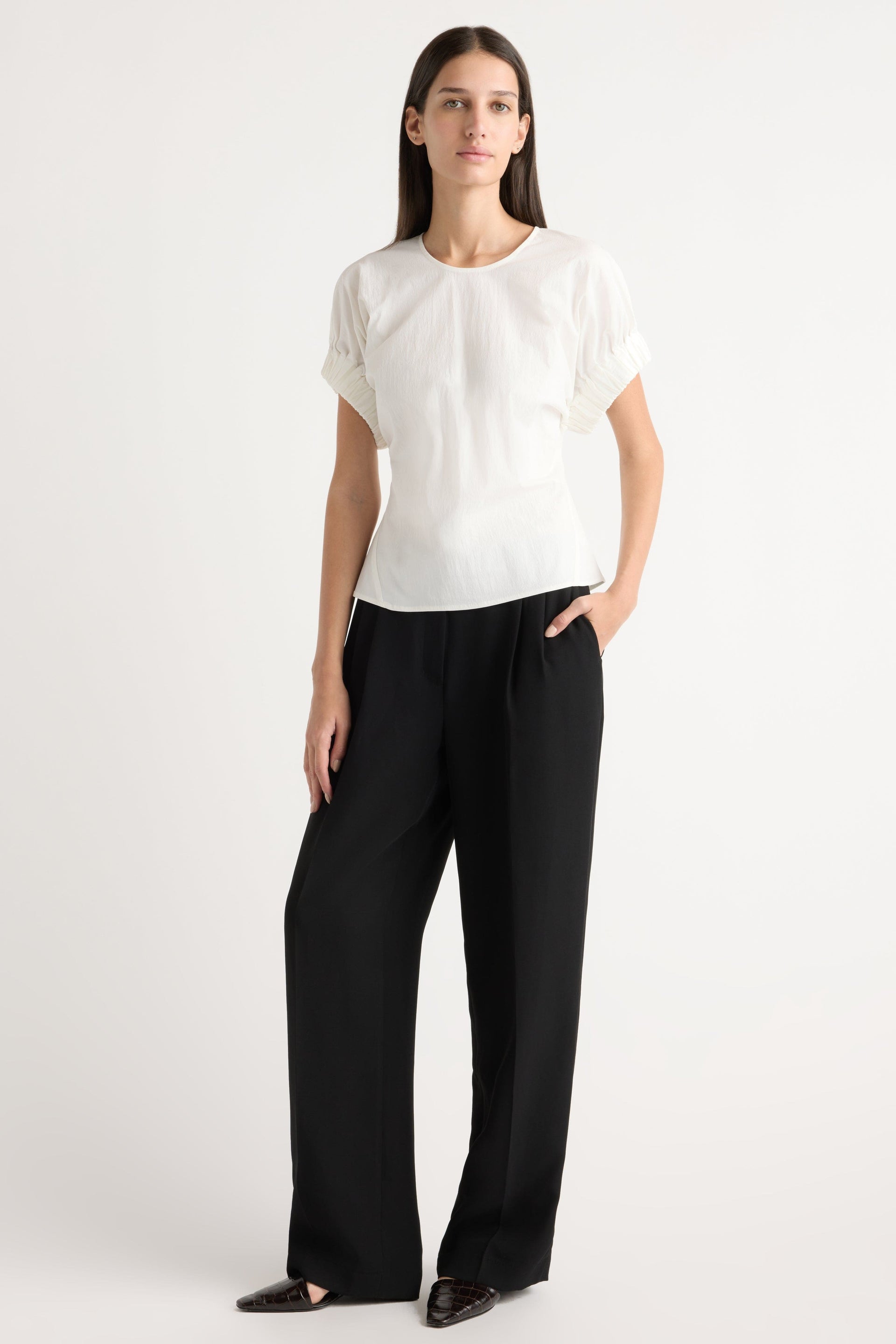 Roxanne Elasticated-Sleeve Blouse