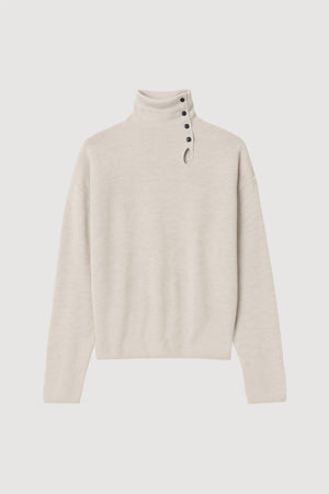 Sanchia Button Turtleneck Sweater