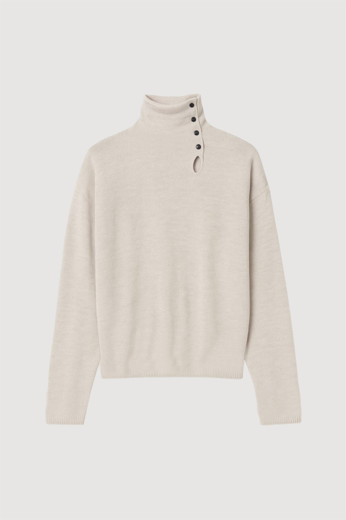 Sanchia Button Turtleneck Sweater