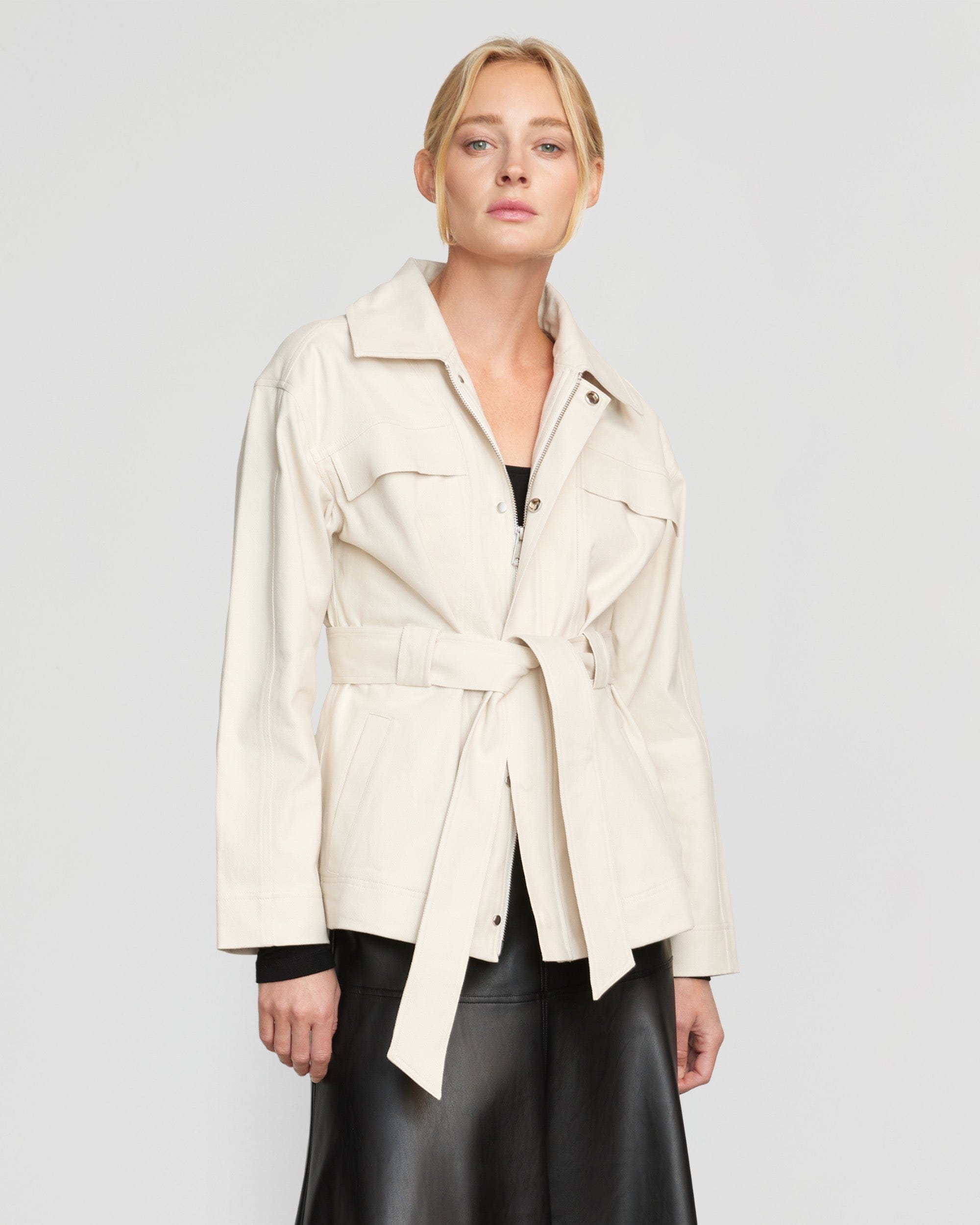 Sawyer Cotton Twill Belted Utility Jacket