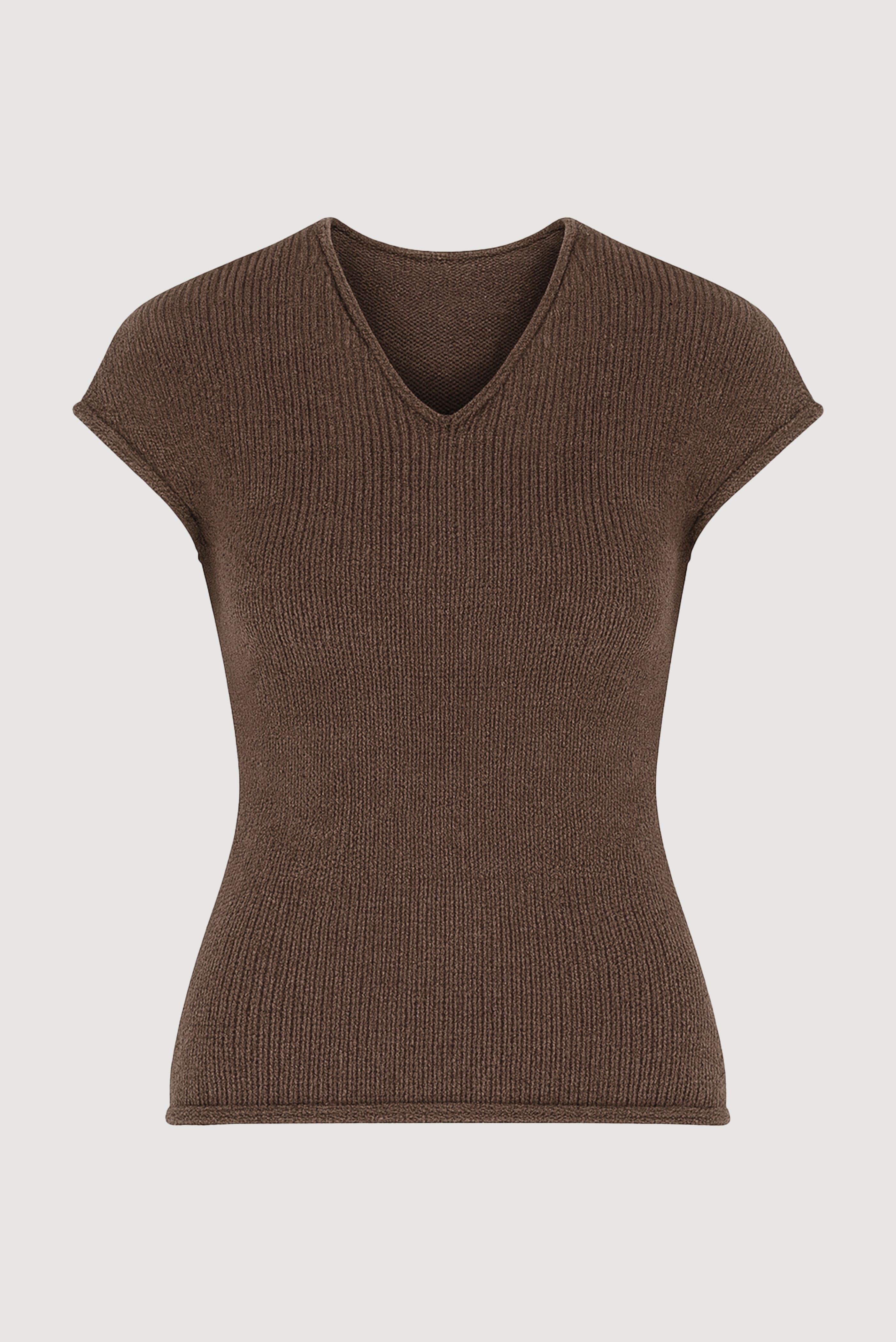 MYLAN(マイラン) Cashmere V Neck Knit Top Cashmere V-Neck Asymmetrical Knit with MYLAN Logo | Red – MYLAN