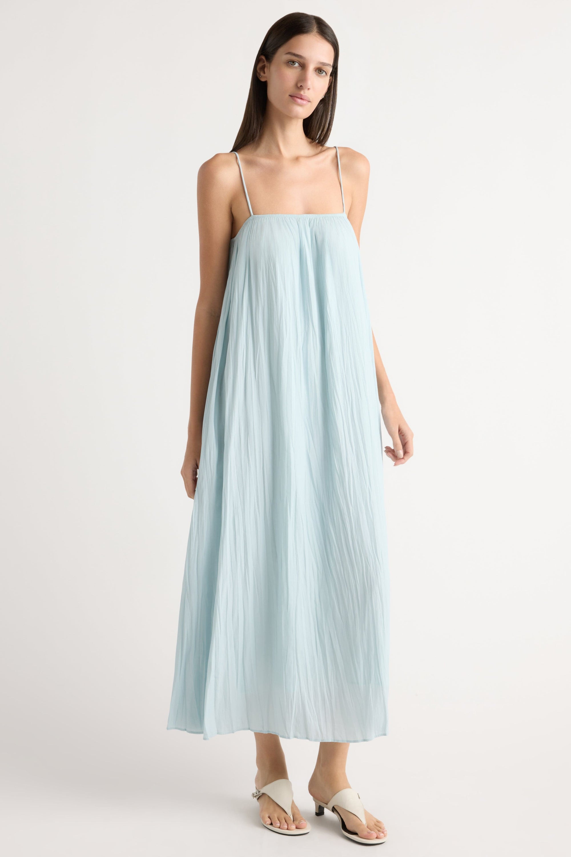 knee length dresses for ladies Solange Crinkled Maxi Dress