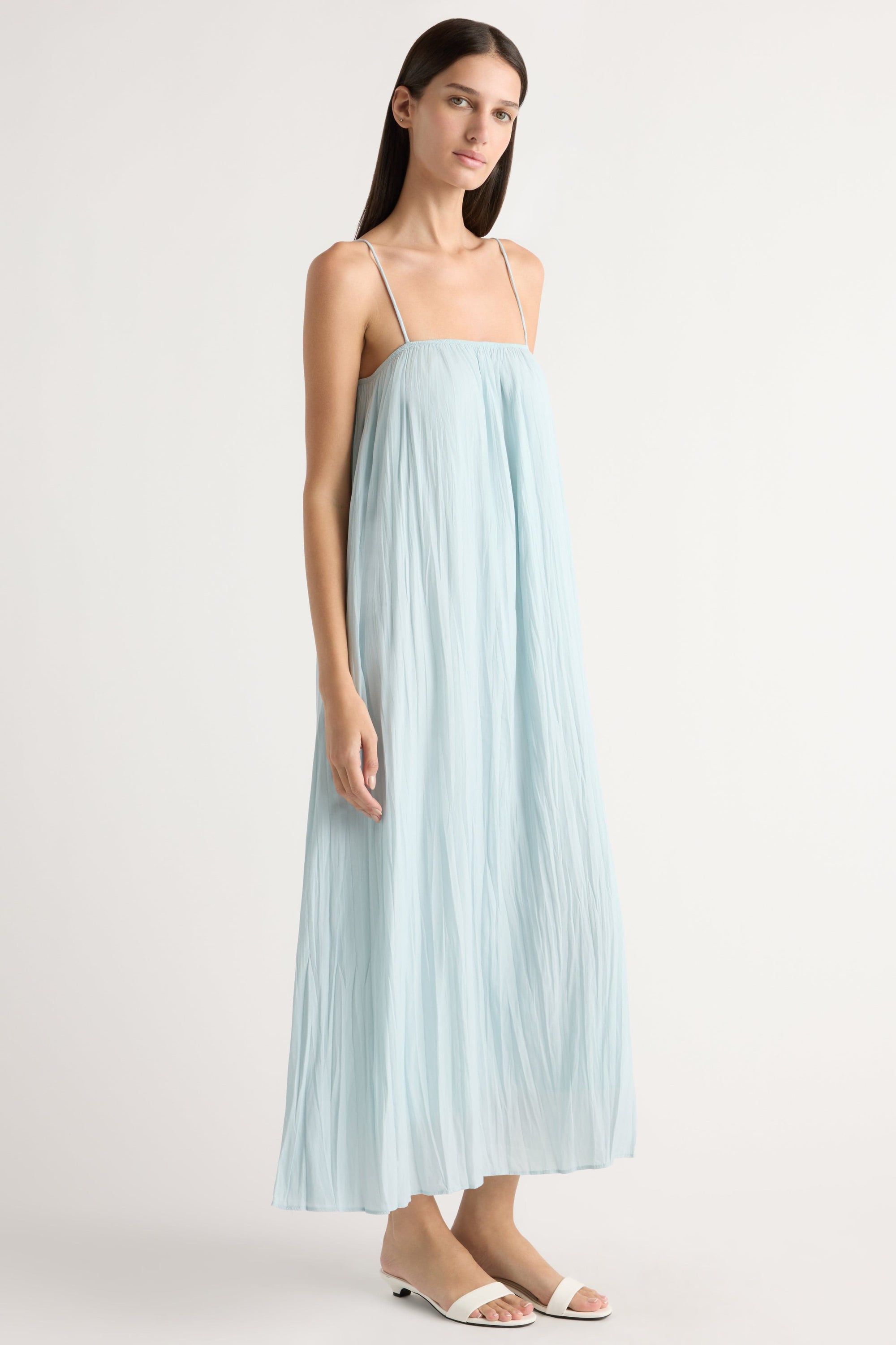 strapless open back dress One Shoulder Asymmetric Midi Dress - Green main image 1