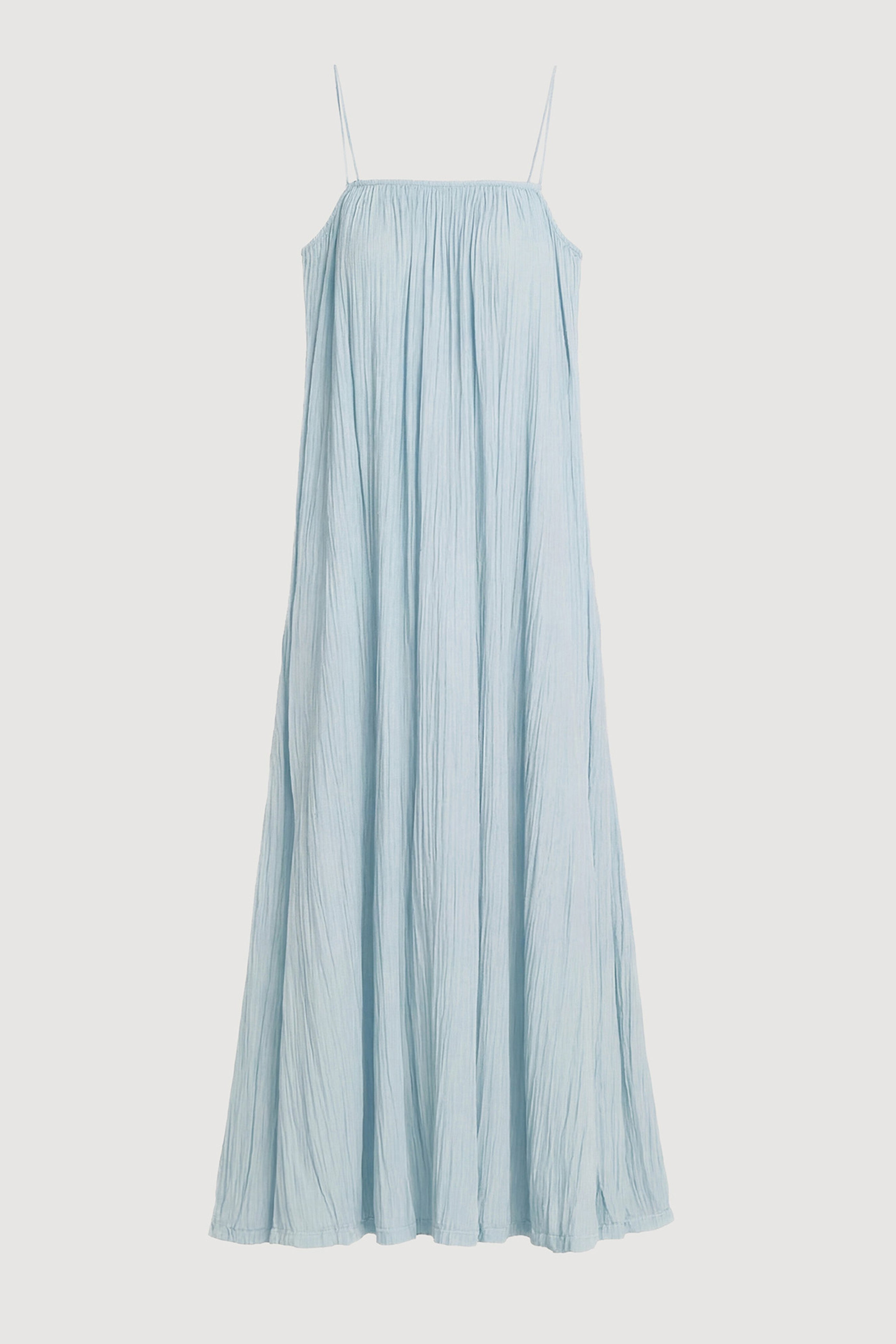 Solange Crinkled Maxi Dress (Petite) Icy Blue / Petite / L