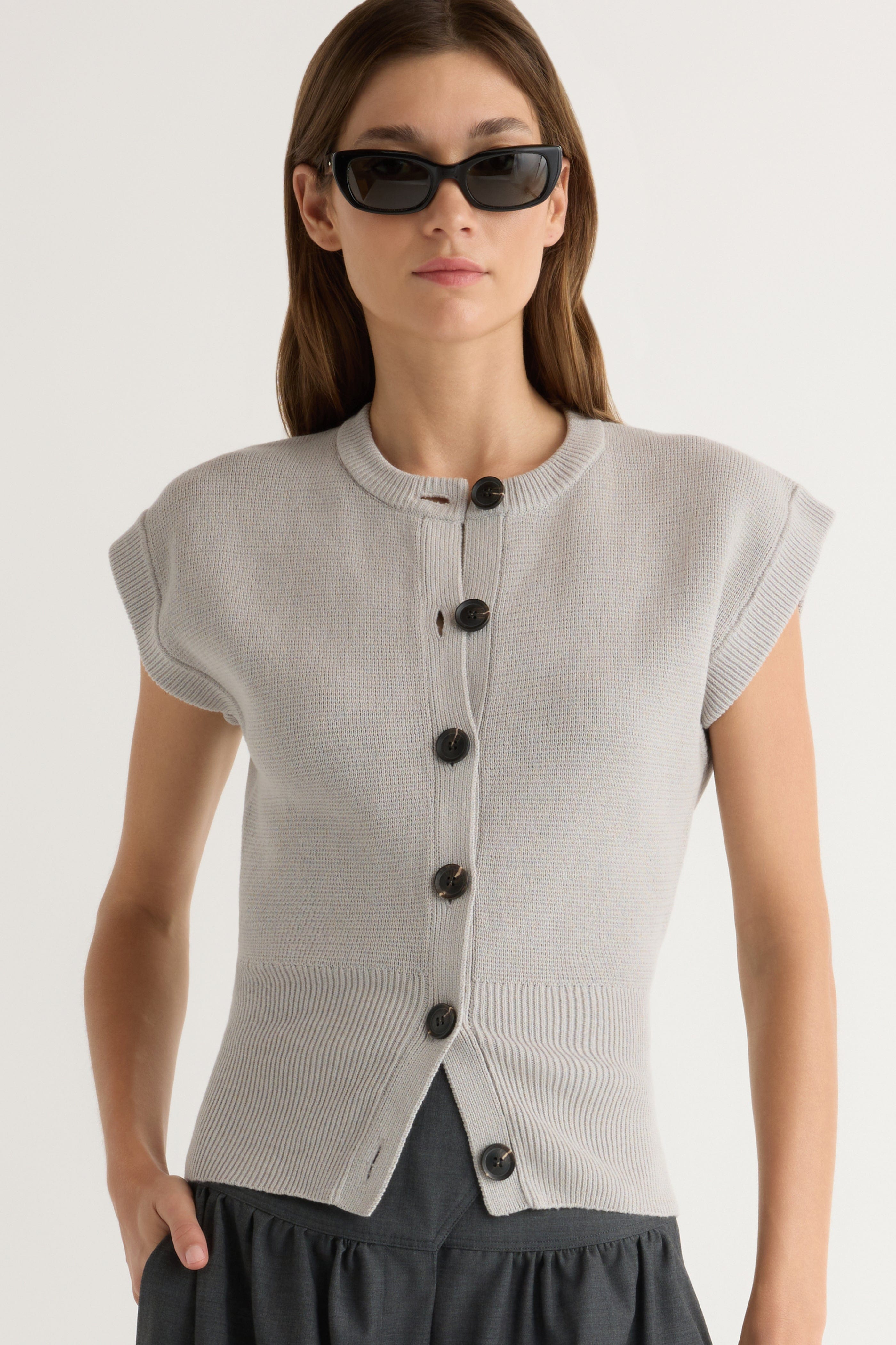 Solea Button Knit Vest