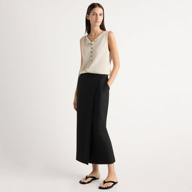 Karolina | Spencer Suiting Wrap Maxi Skirt in Size Extra Small