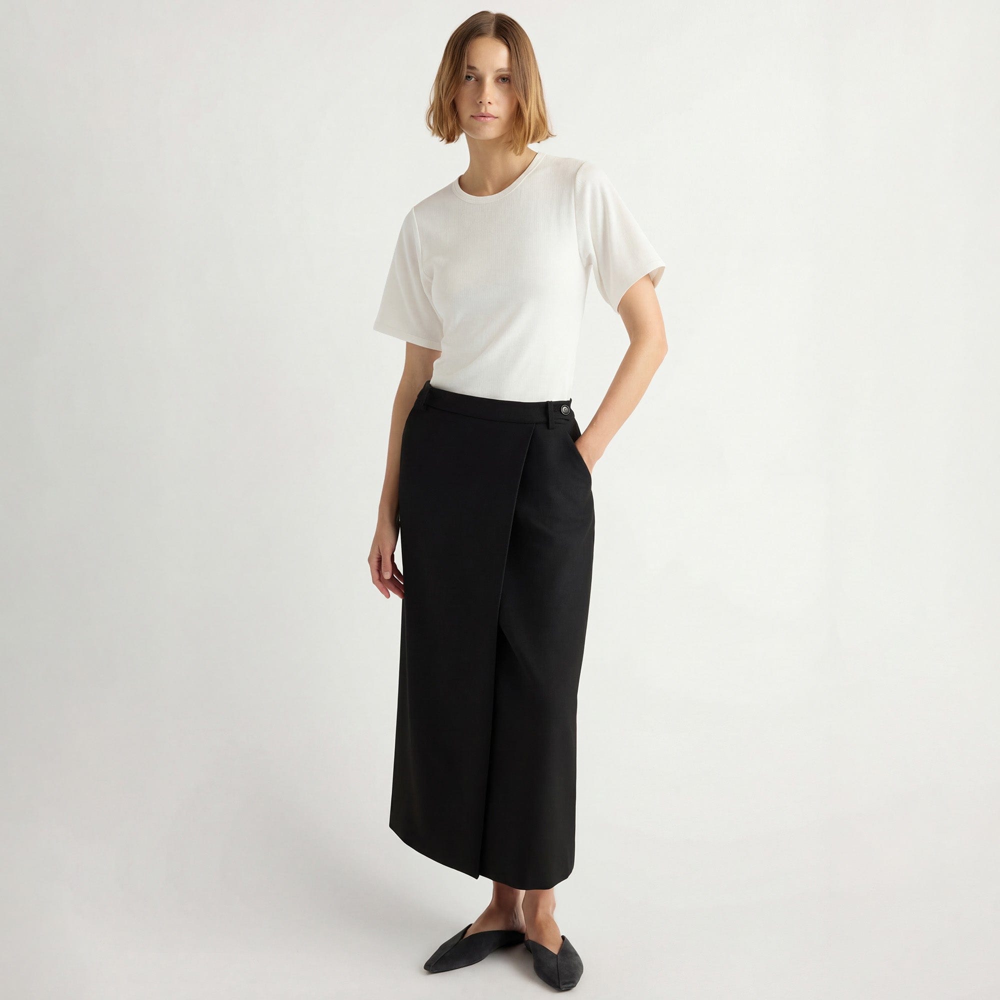 Spencer Suiting Wrap Maxi Skirt