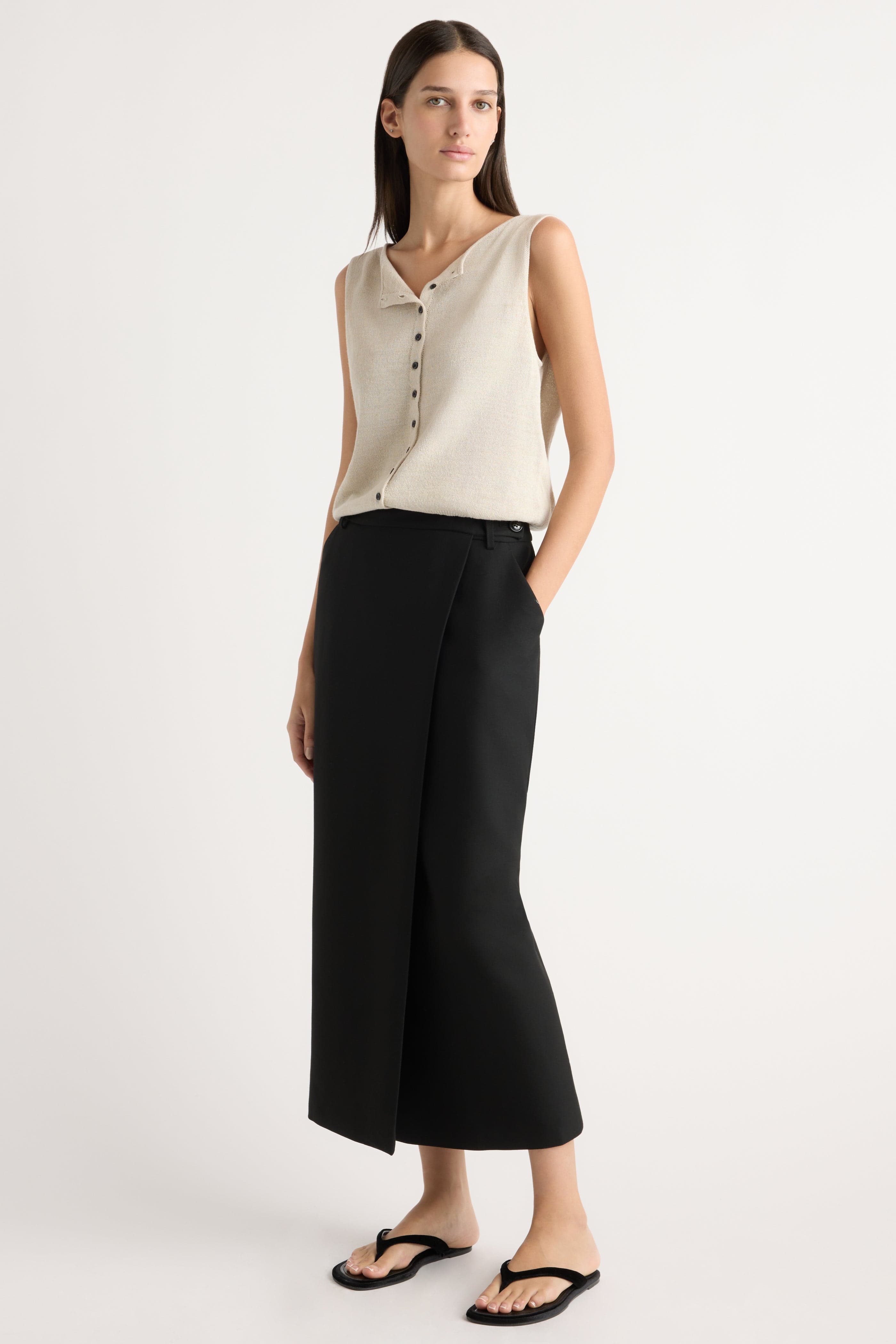 Spencer Suiting Wrap Maxi Skirt