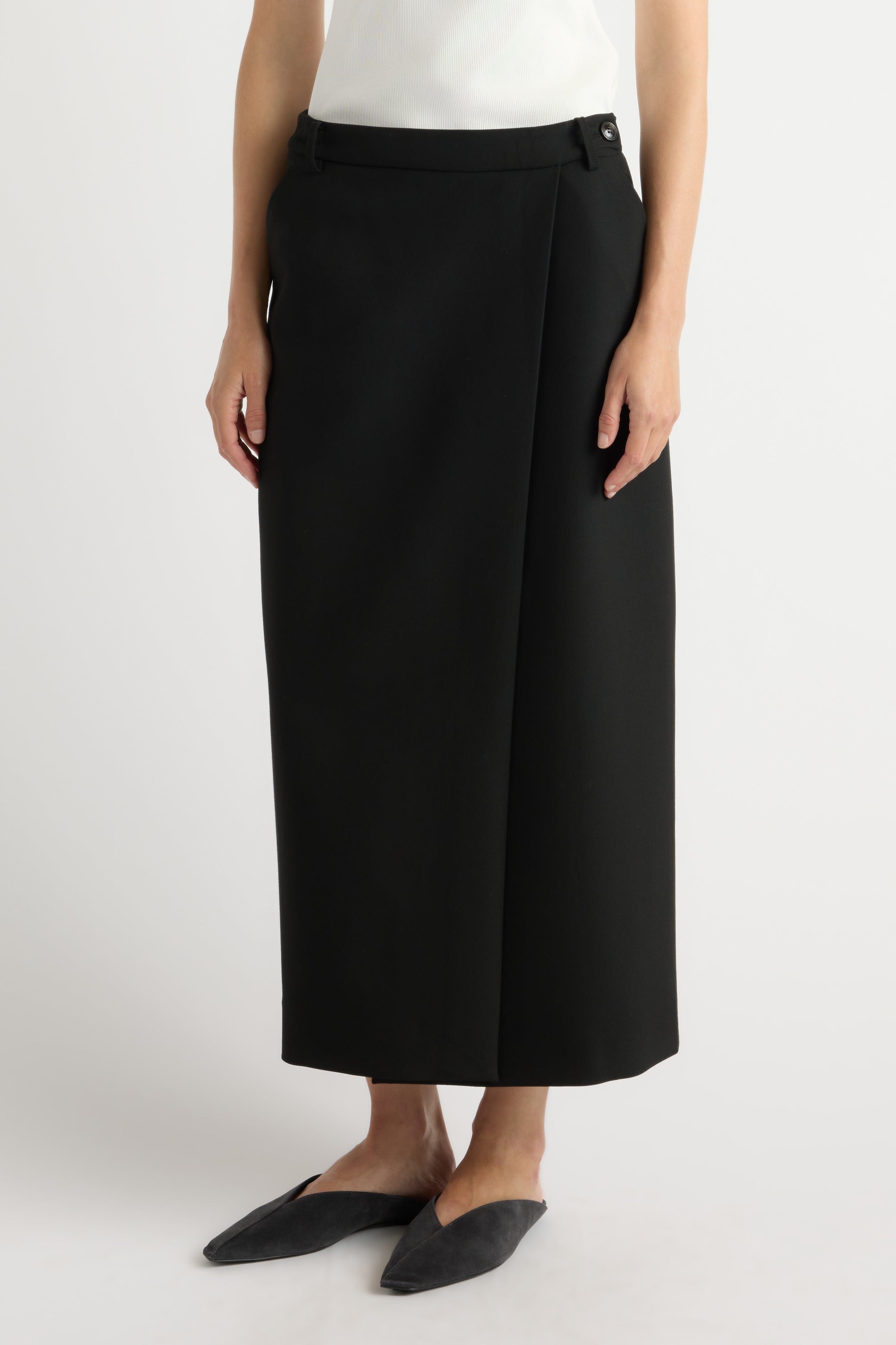 Spencer Suiting Wrap Maxi Skirt