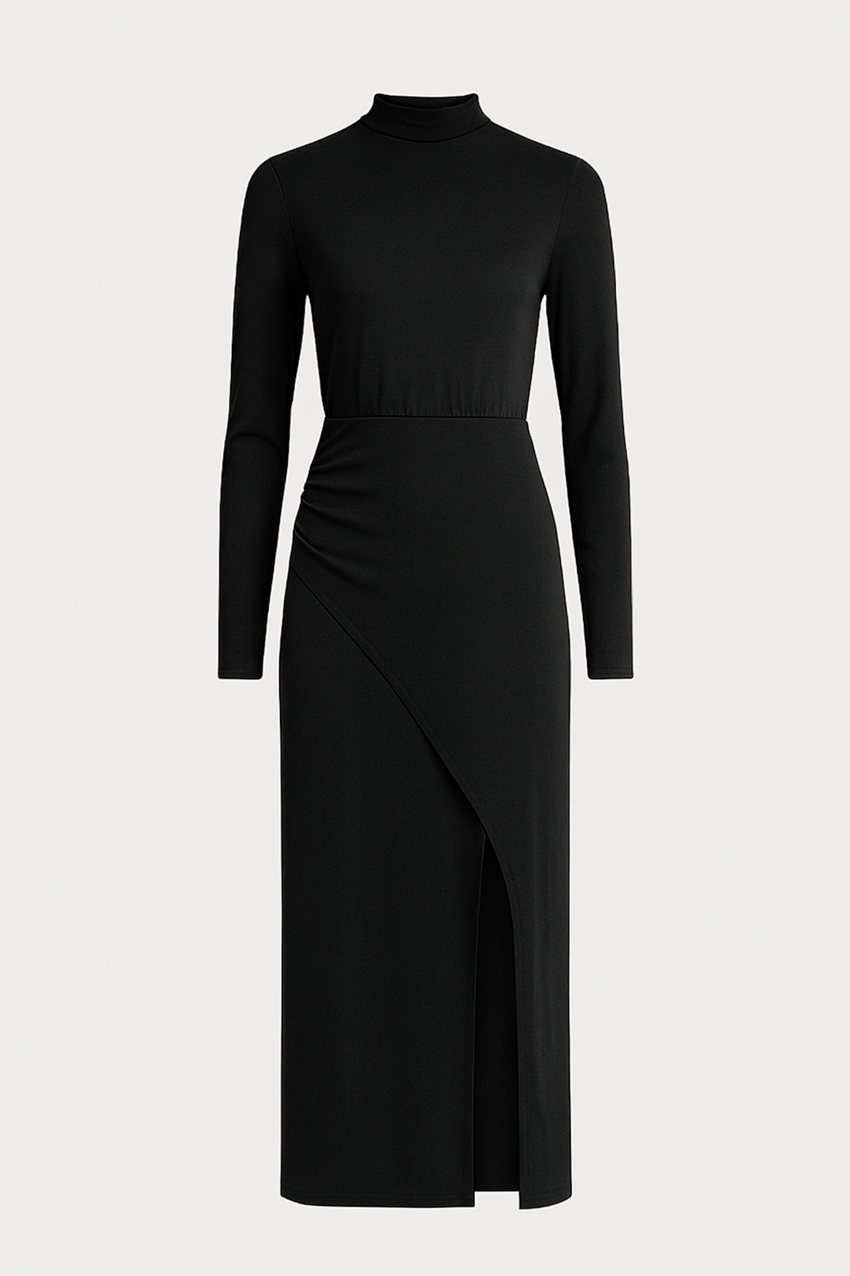 美品　完売品　SMOOTH OUT dress（BLACK）　サイズ1 Suki Mock-Neck Side-Slit Dress