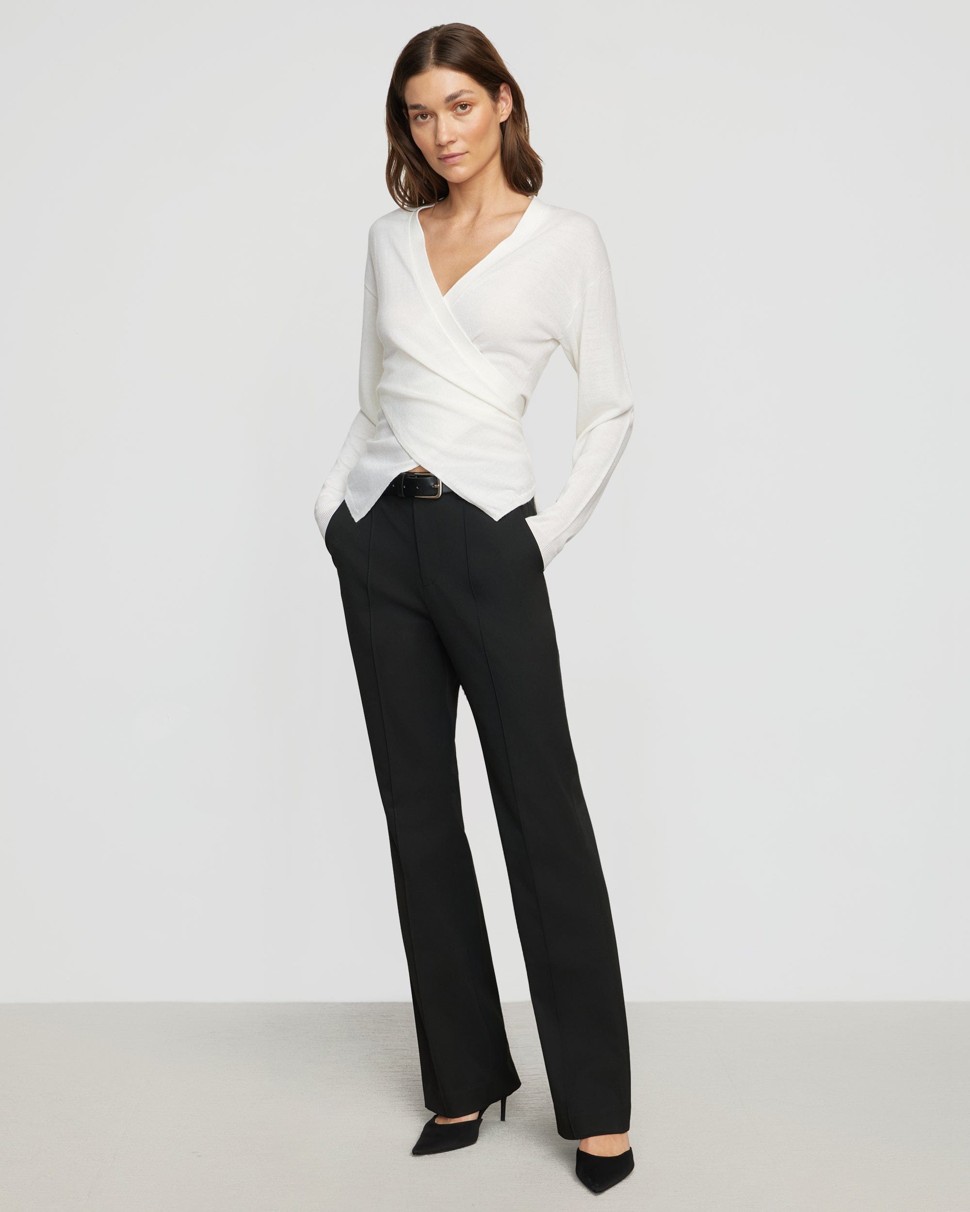 Tamar Wrap Knit Sweater