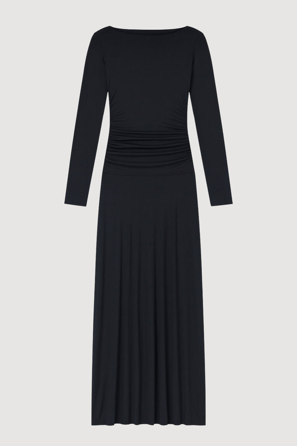Blythe Wide Boat-Neck Dress
