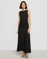 Tamsin Ruched Drop-Waist Maxi Dress