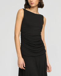 Tamsin Ruched Drop-Waist Maxi Dress