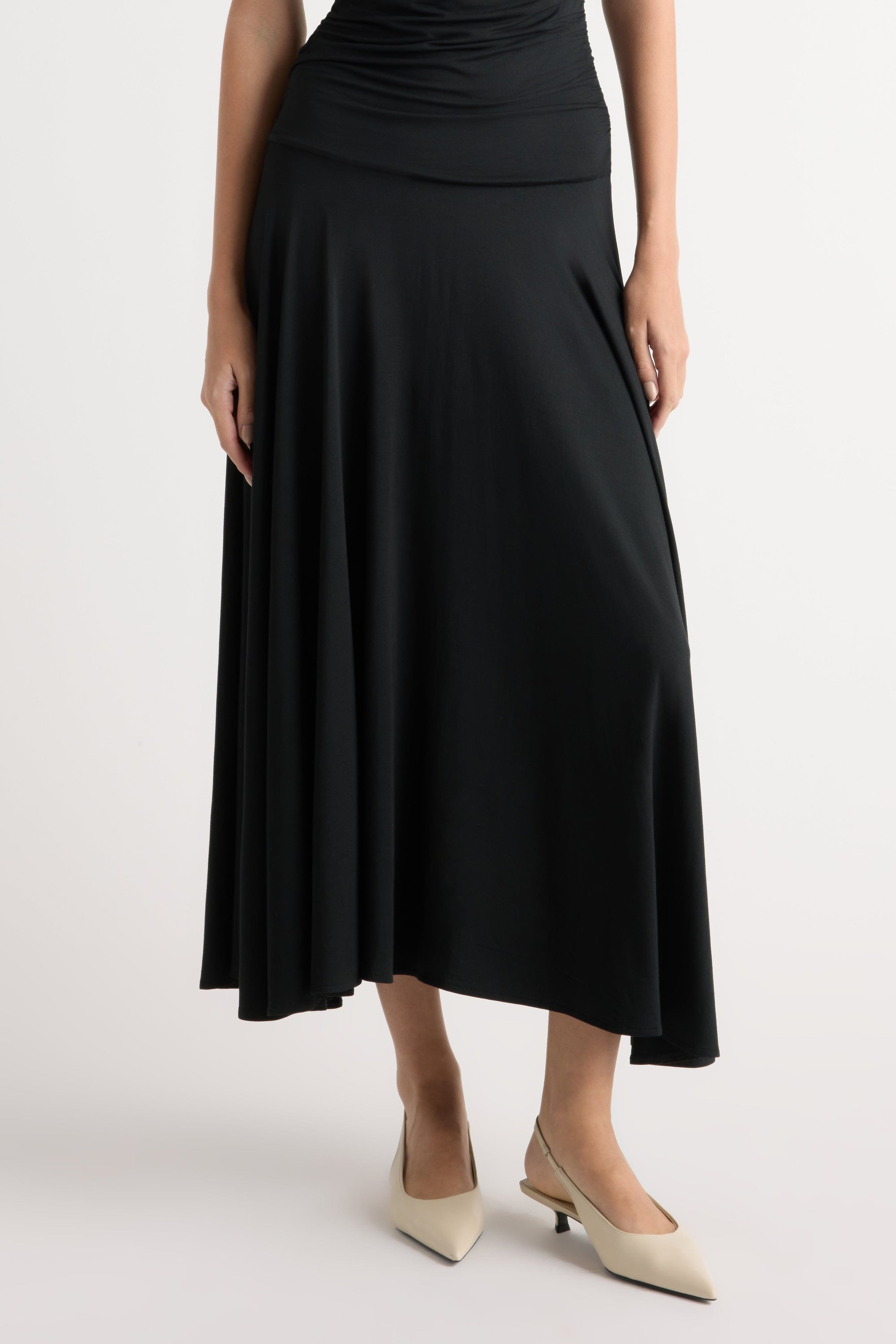 Tamsin Ruched Drop-Waist Maxi Dress Tamsin Ruched Drop-Waist Maxi Dress