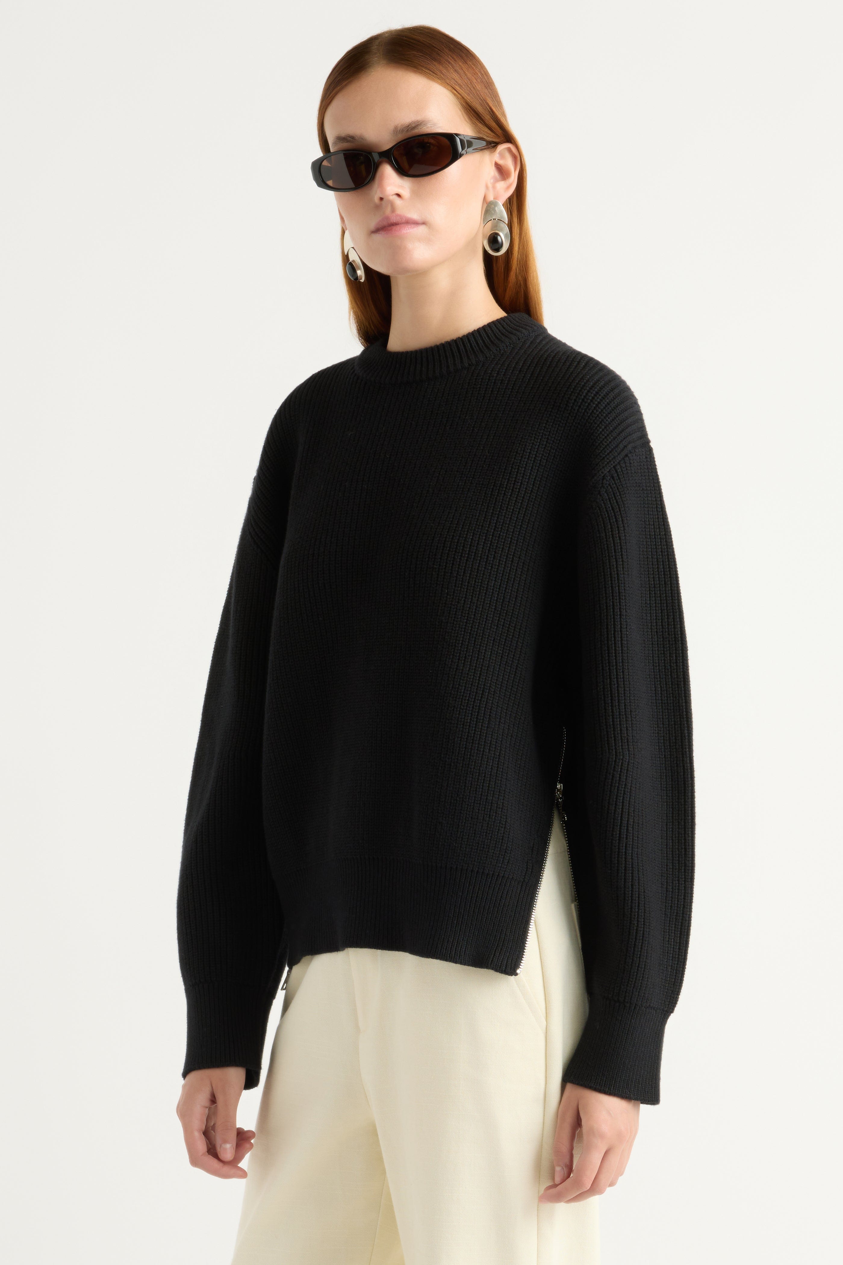 Tate Organic Cotton Side-Zip Sweater Tate Organic Cotton Side-Zip Sweater
