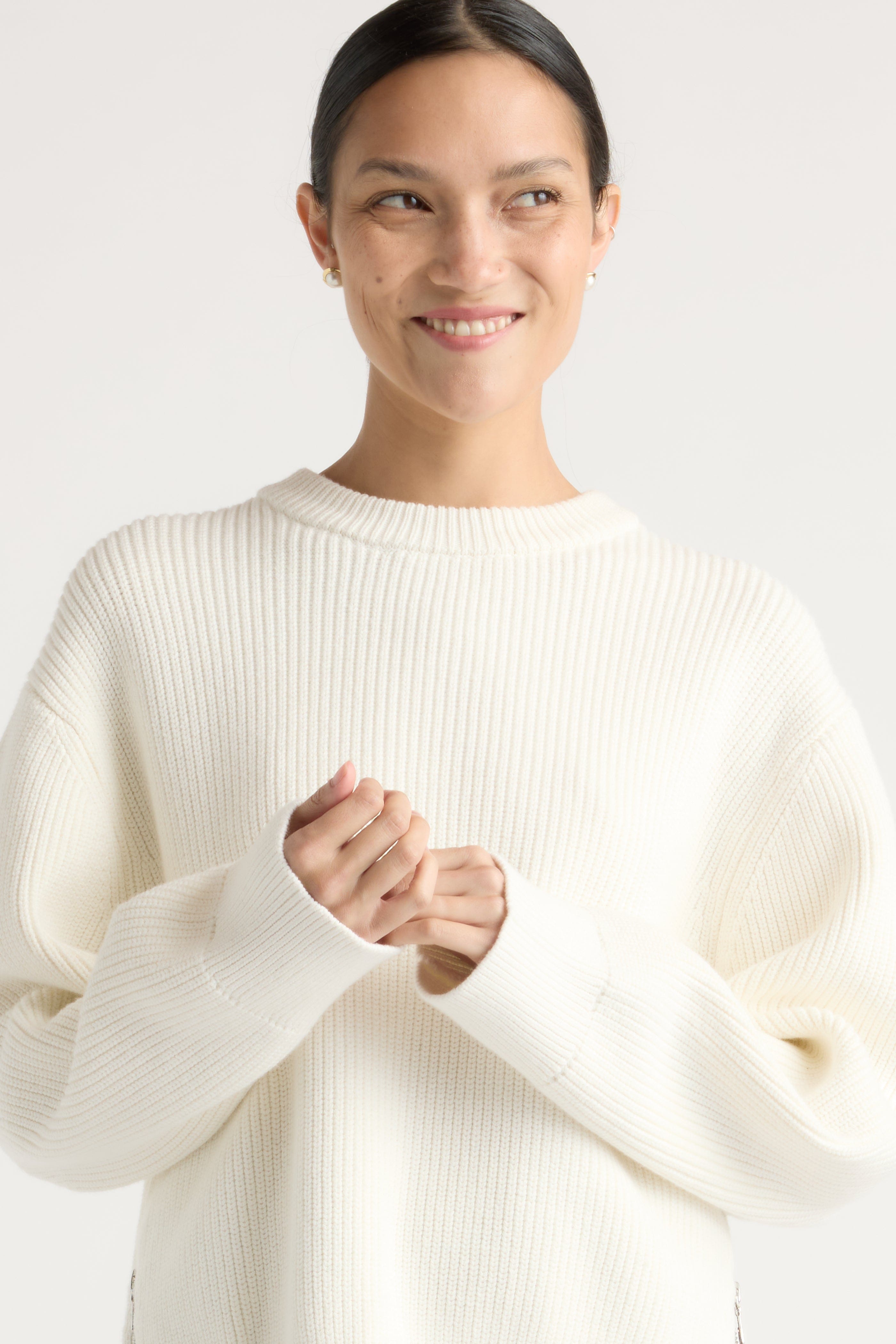 Tate Organic Cotton Side-Zip Sweater