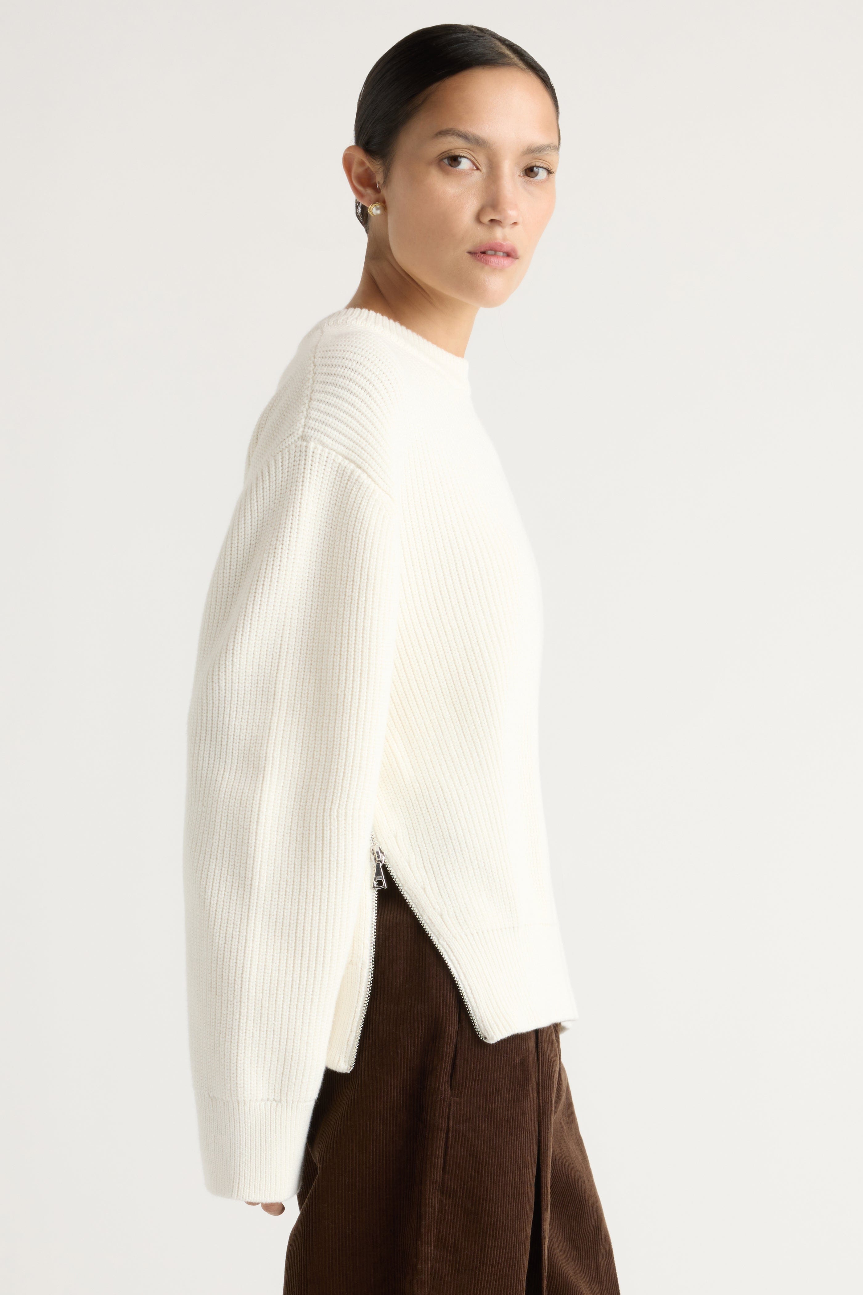 deres☆ paper cotton sweater オフホワイト Eco Wool-Blend Grayson Sweater | GUESS Factory