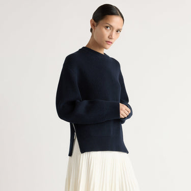 Charlotte | Tate Organic Cotton Side-Zip Sweater in Size Small 